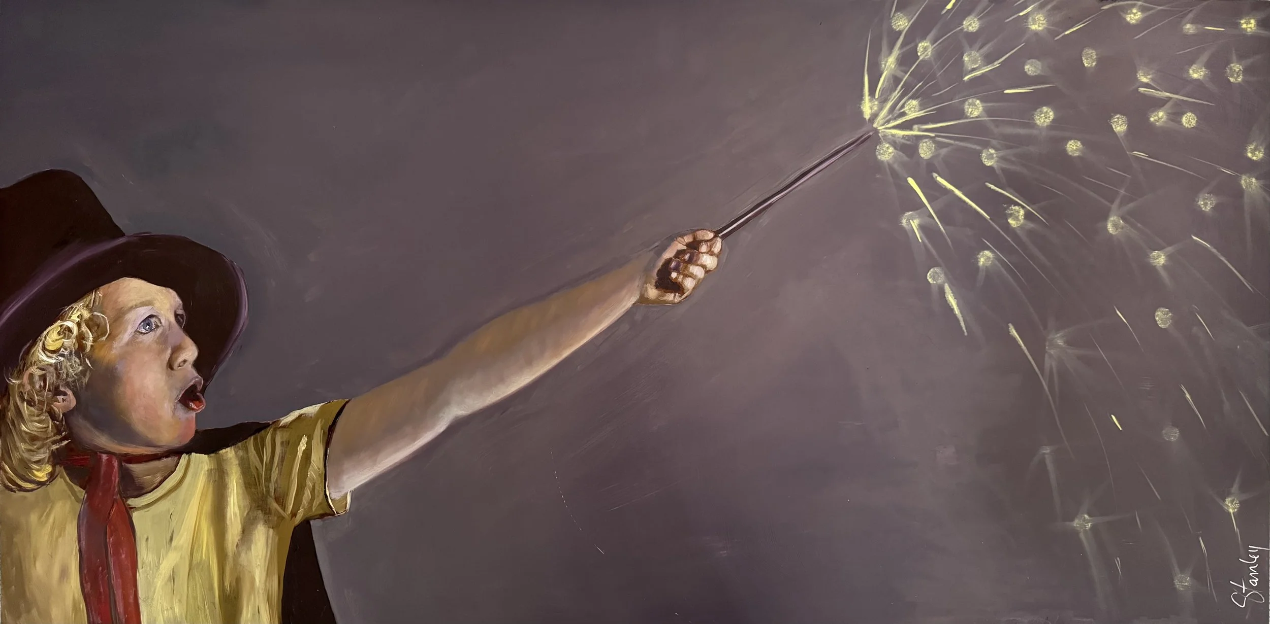 Spellbound - 24" x 48" x 2" - Oil on Panel