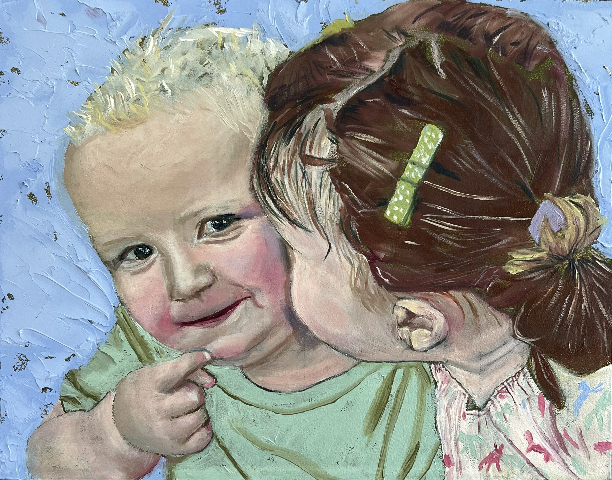 Sister Love - 11" x 14" x 1/4" - Oil on Aluminum Panel