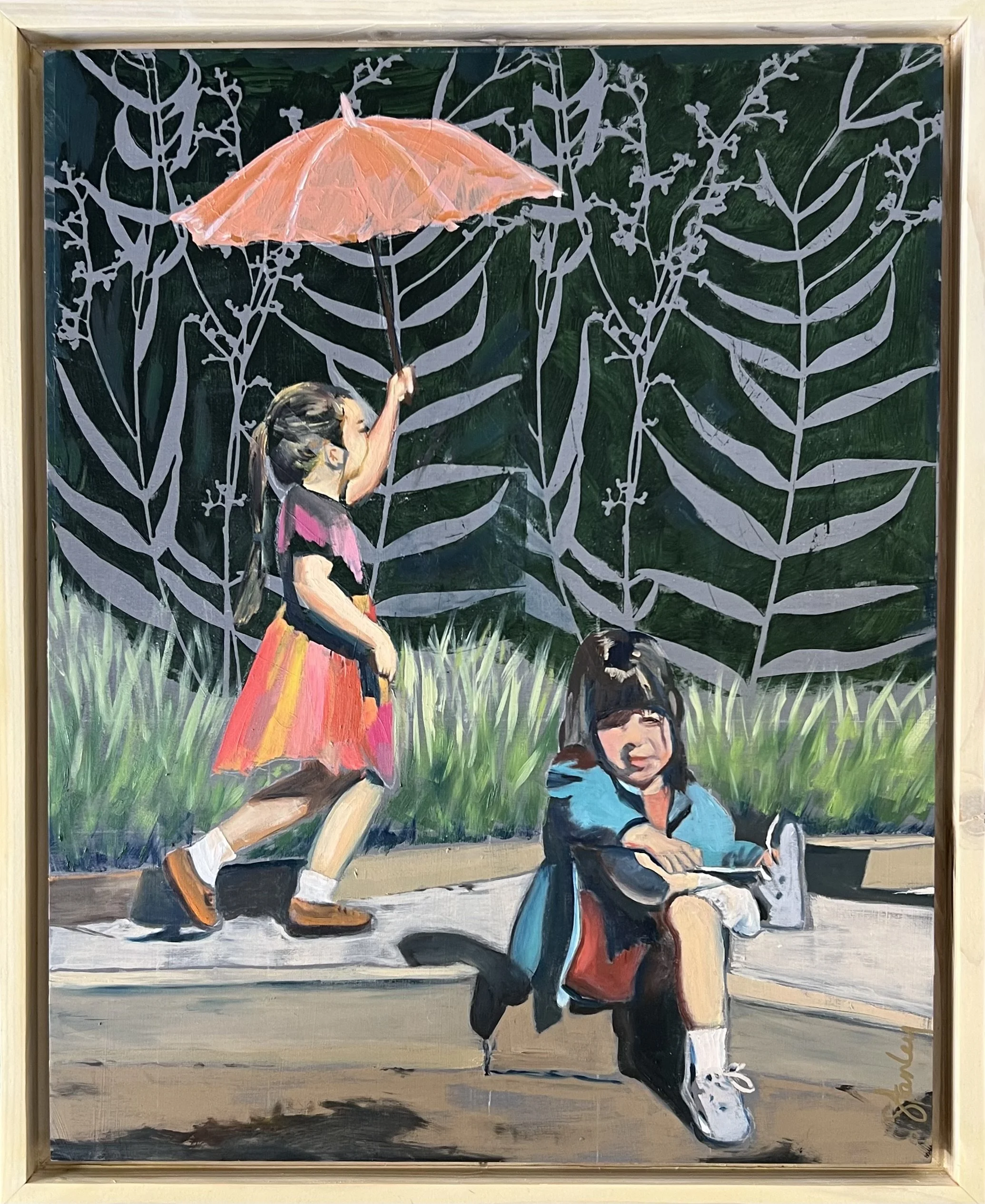 Play Ground - 16 x 20 x ¾” unframed
 - 17 ¾ x 21 ¾ x 2” framed - Oil on Panel