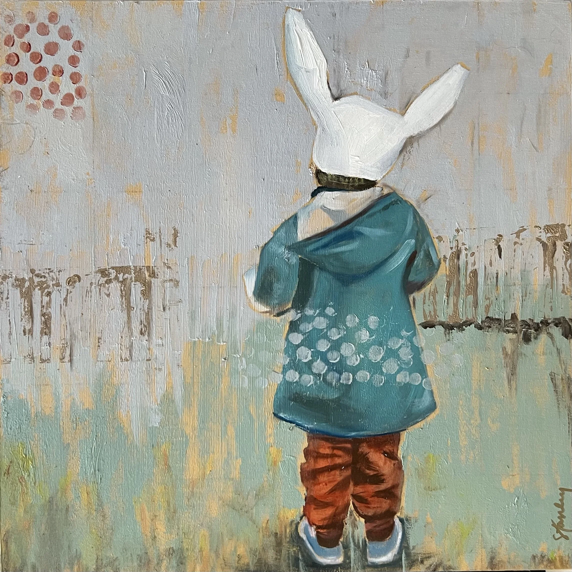 Hippity Hoppity - 12 x 12 x ¾” - Oil on Panel