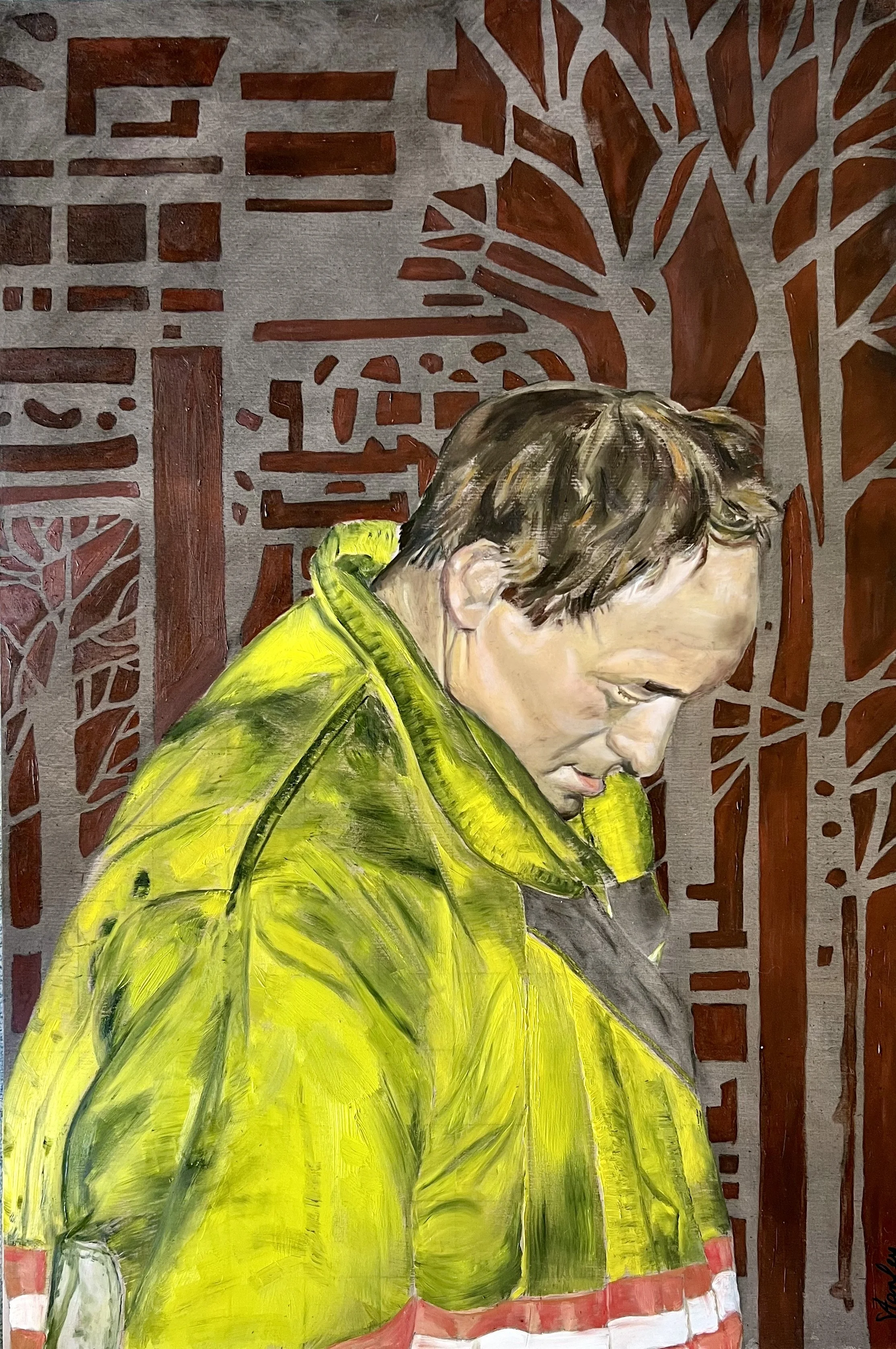 The Weight - 24 x 36 x 2.5” - Oil on Panel