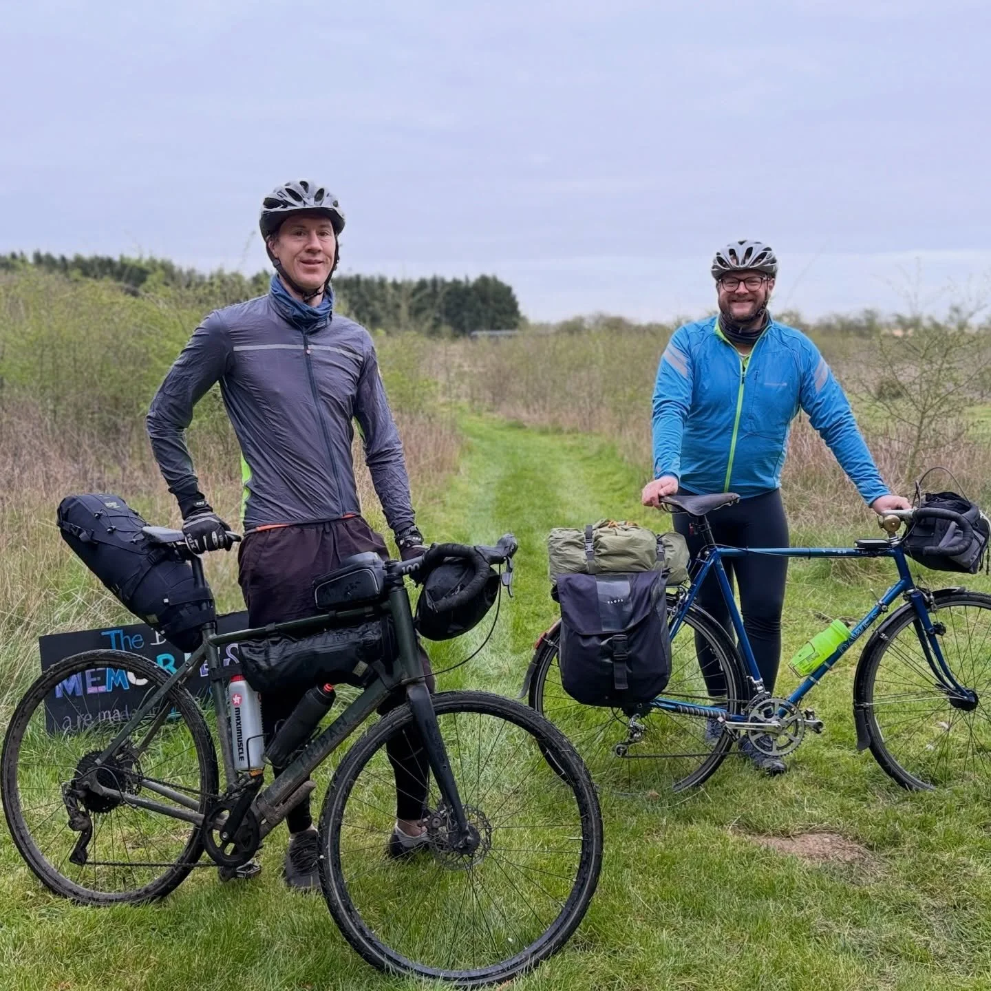 Our first guests of the year! @jimisgrowing and his friend Al were on a two day ride from Nottingham to Norwich and happily we were the halfway stop! Woo hoo!

The new season has begun in style! 🏕️ 🚲