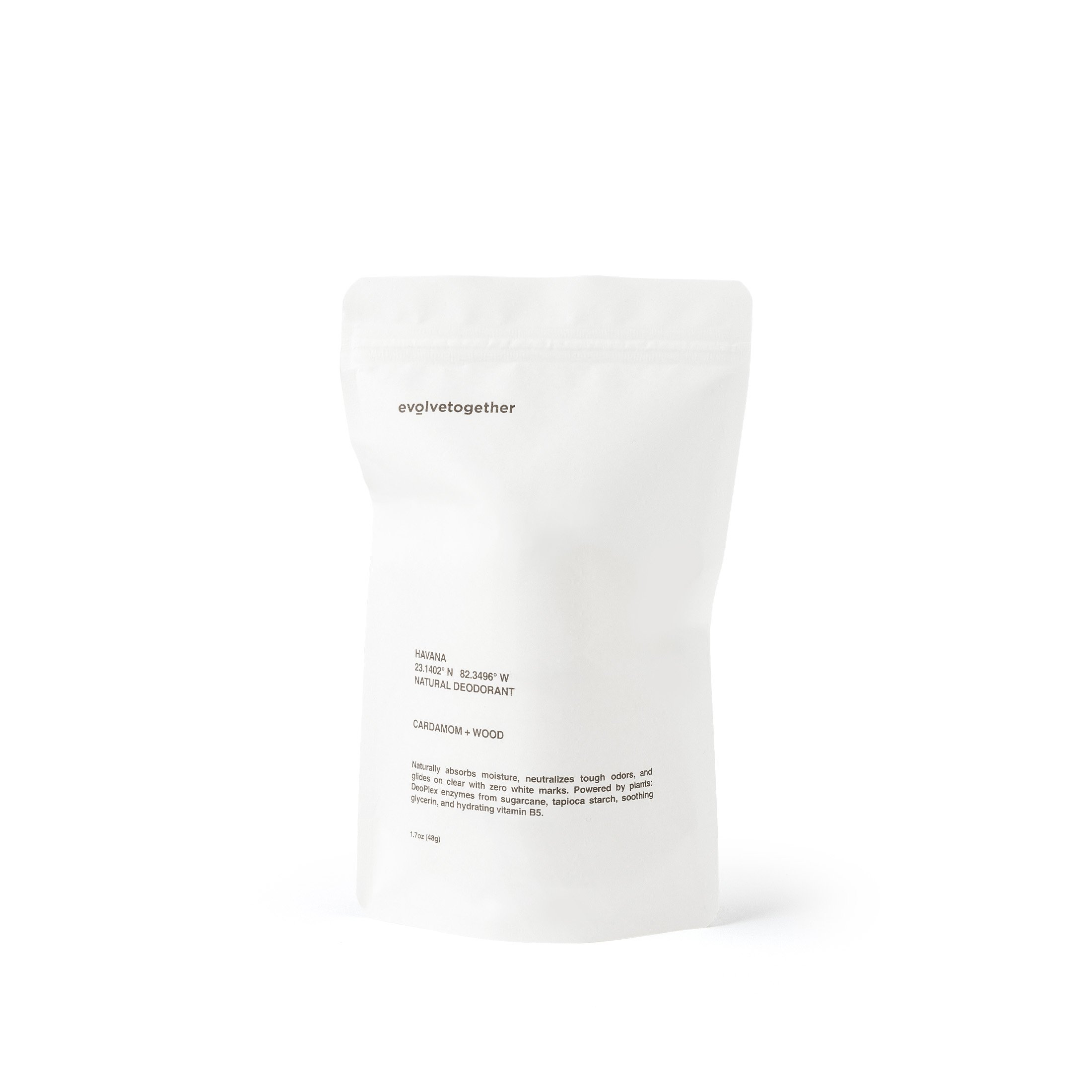 evolvetogether Havana deodorant packaging