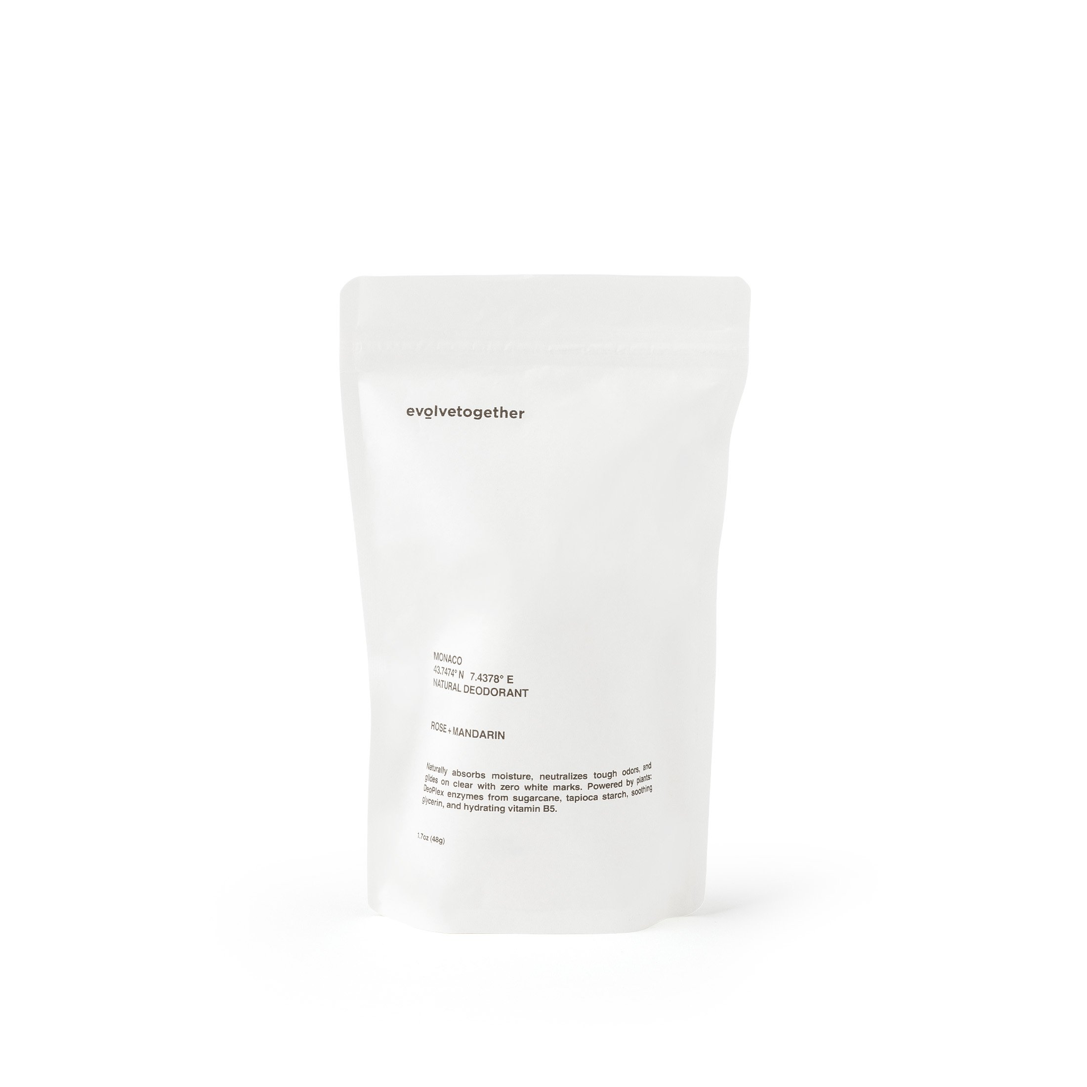 evolvetogeher Monaco natural deodorant packaging