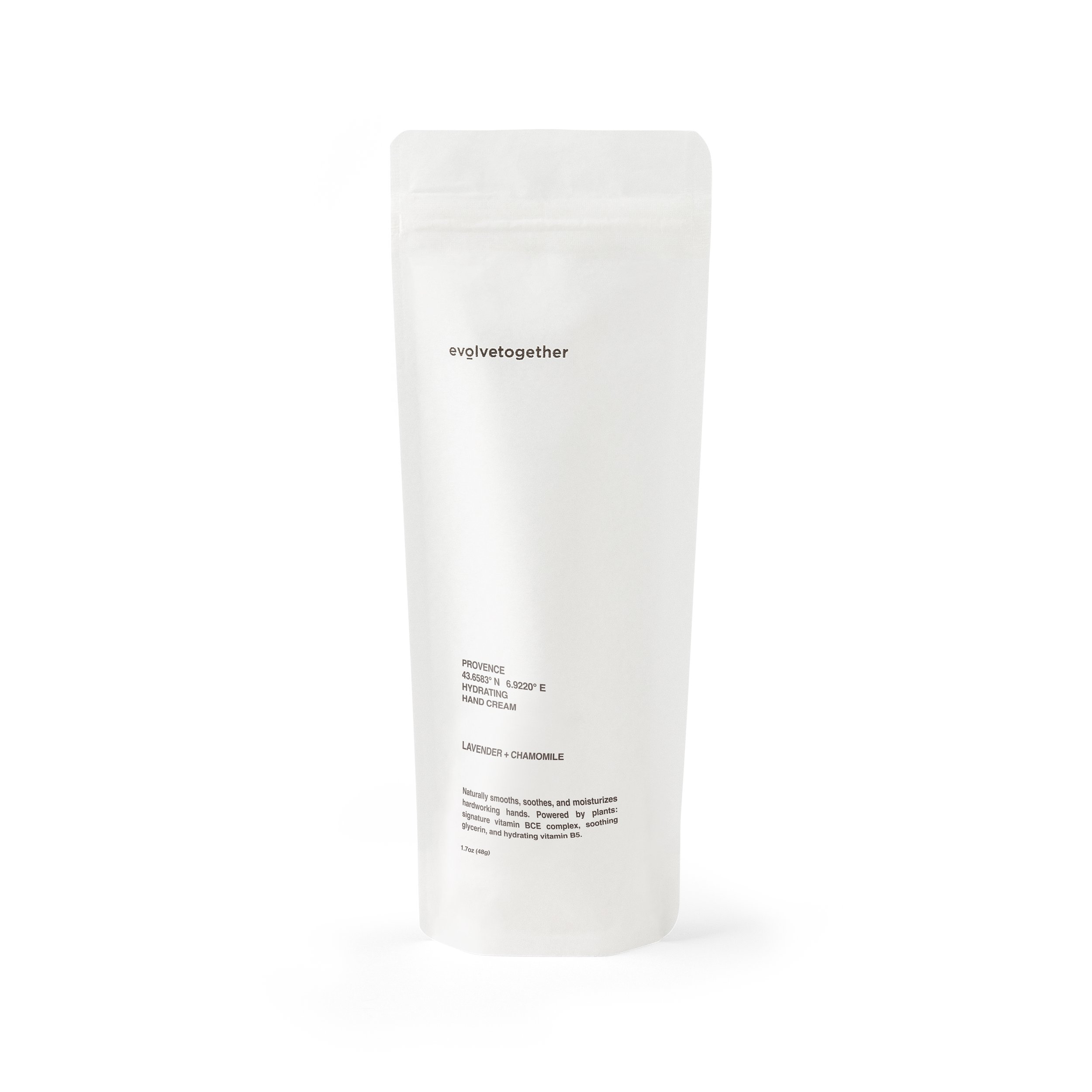 evolvetogether Provence hydrating hand cream packaging