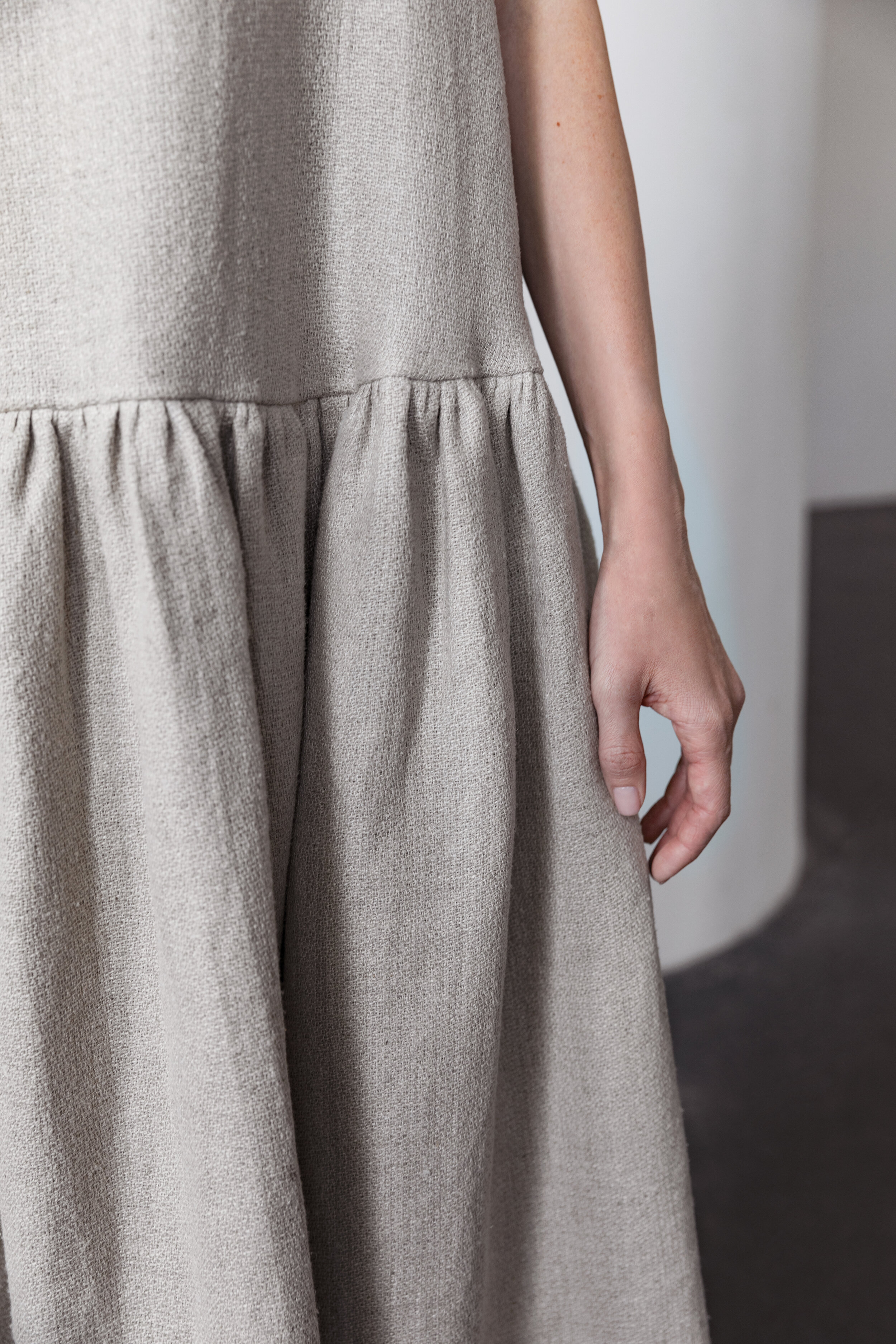 INNNA offers a summer hemp dress suitable for day or evening wear, perfect for coastal strolls or city walks.