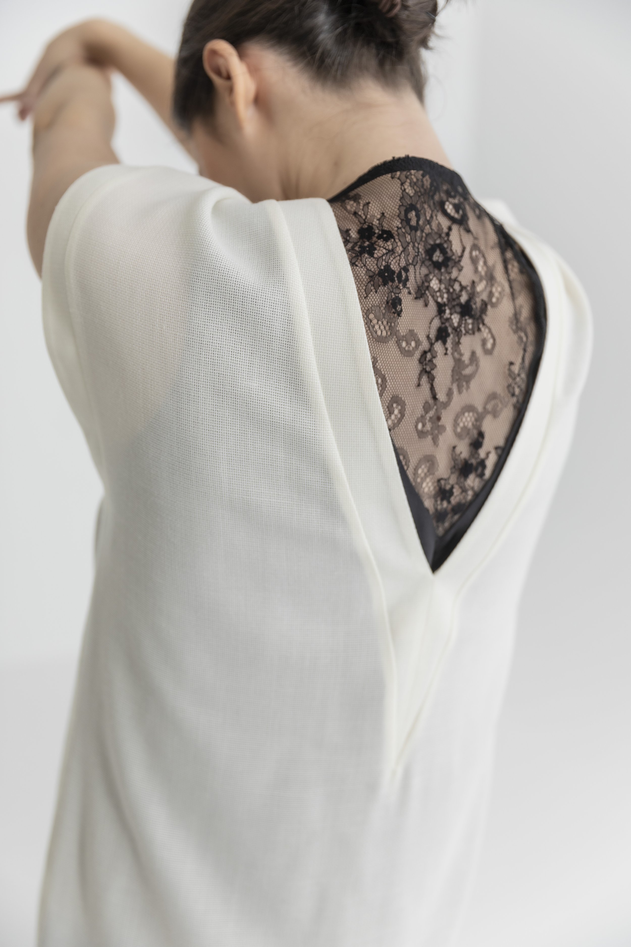 White Day silk dress