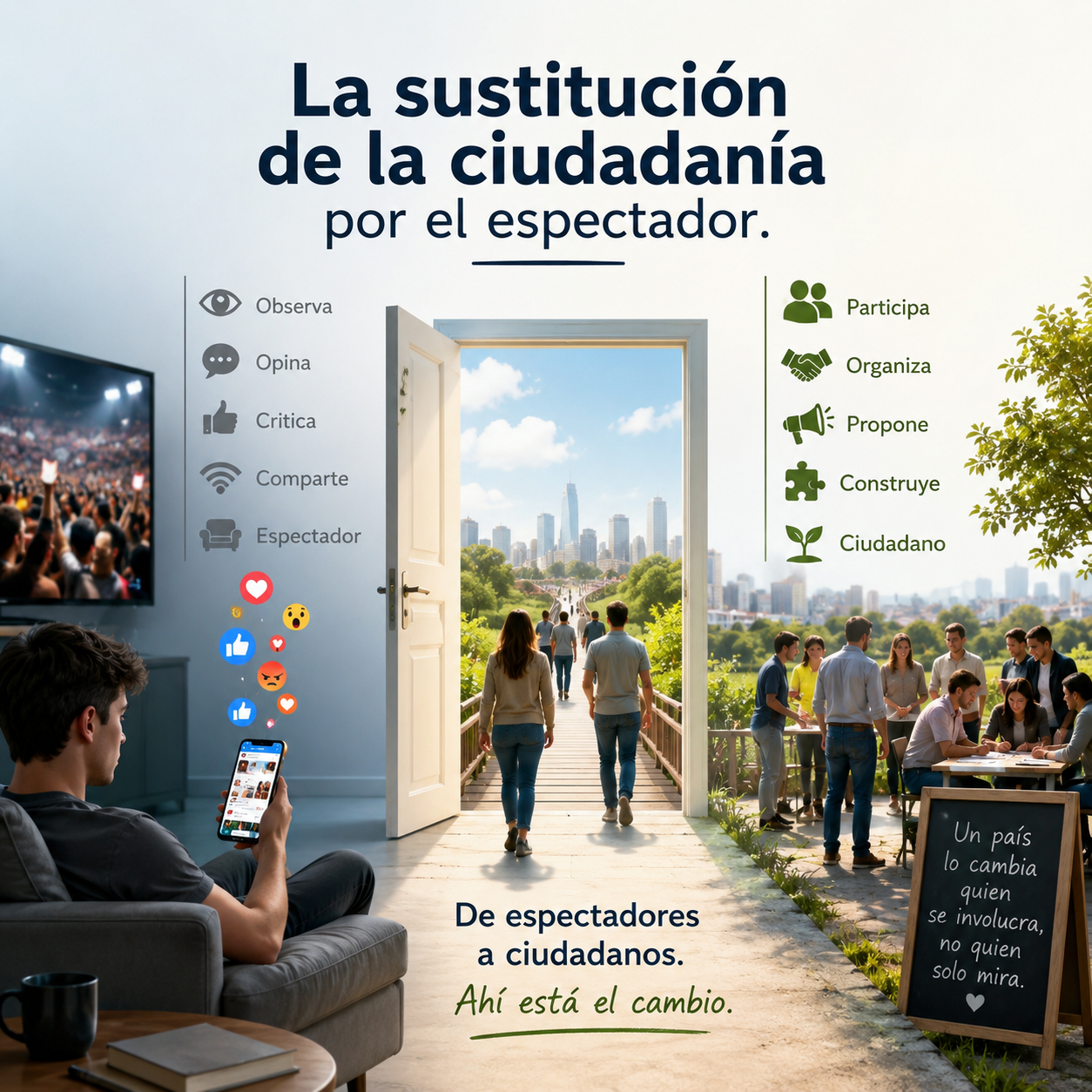 La sustitución de la ciudadanía por el espectador