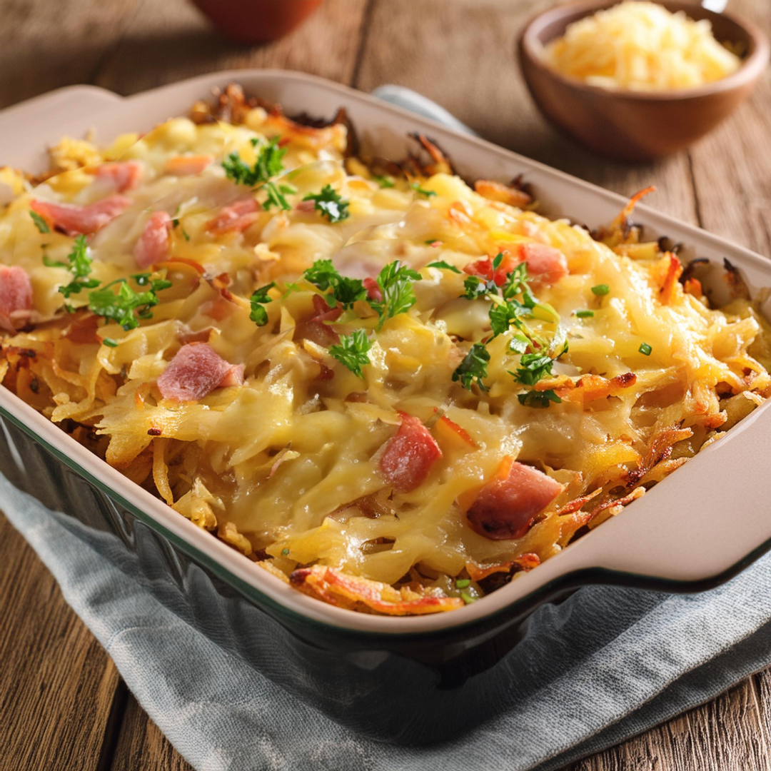 Cheesy Ham Hash