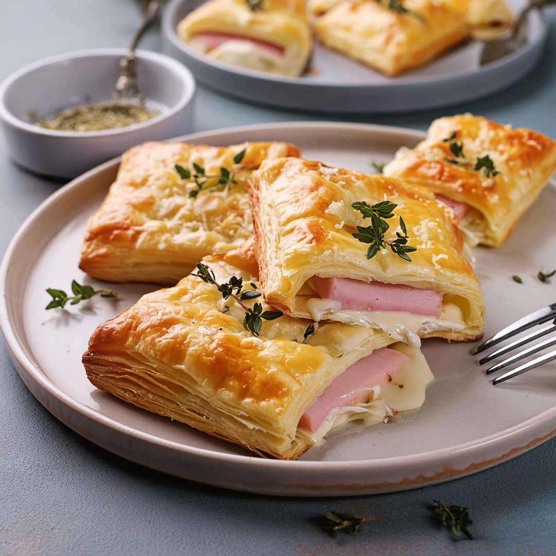 Christmas Ham and Cheese Puffs