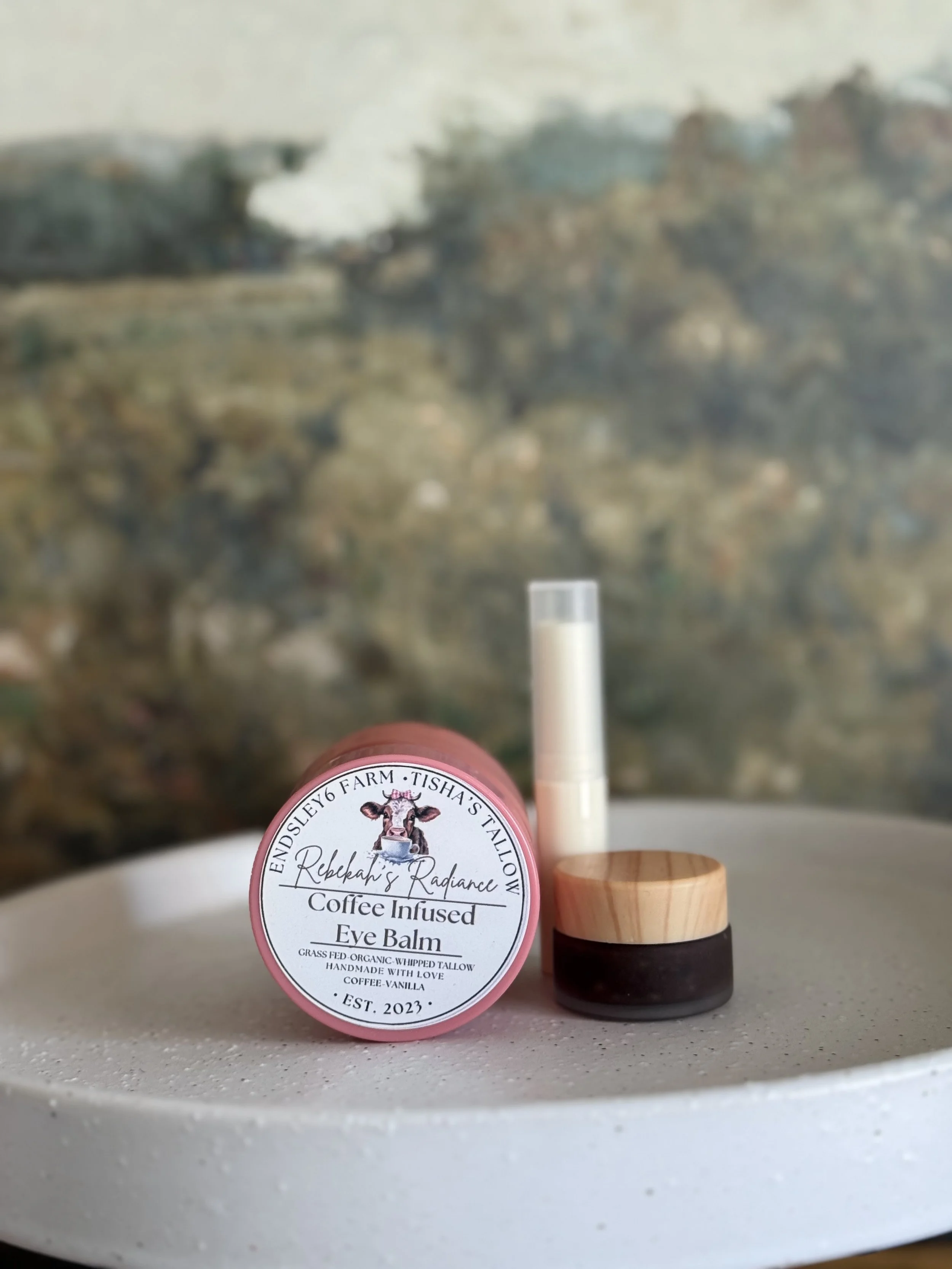 Gentle, Clean Coffee Lip Polish + Vanilla Mint Balm Set + Coffee Vanilla Tallow Eye Cream Gift Set