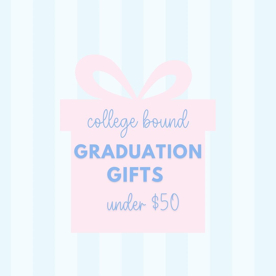 GRAD GIFTS FOR UNDER $50!! Looking for the perfect graduation gift for someone special who is off to college in the fall? I&rsquo;ve curated the perfect graduation gift guide under $50 for thoughtful and affordable ways to celebrate their big achieve