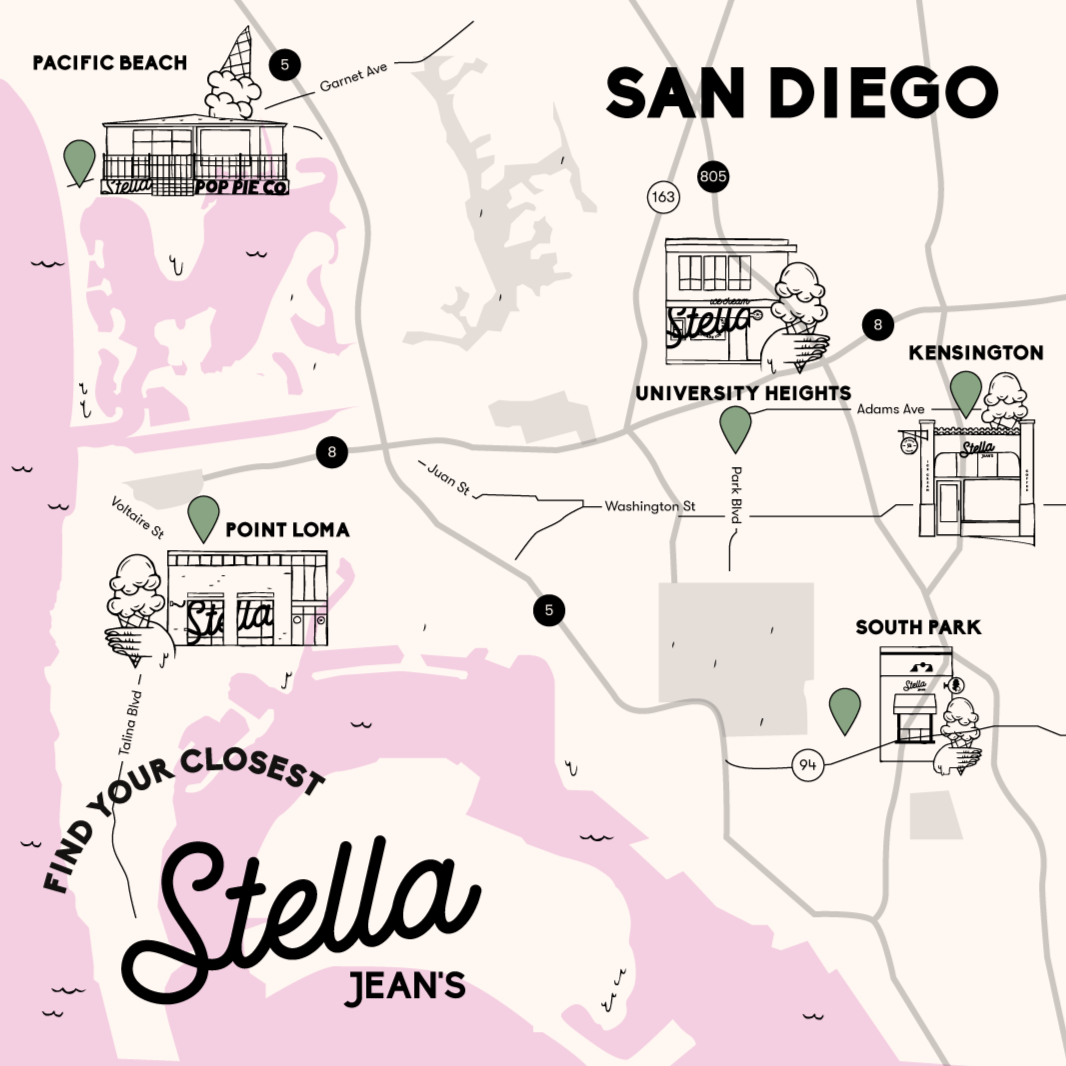 Stella Jean's San Diego Map