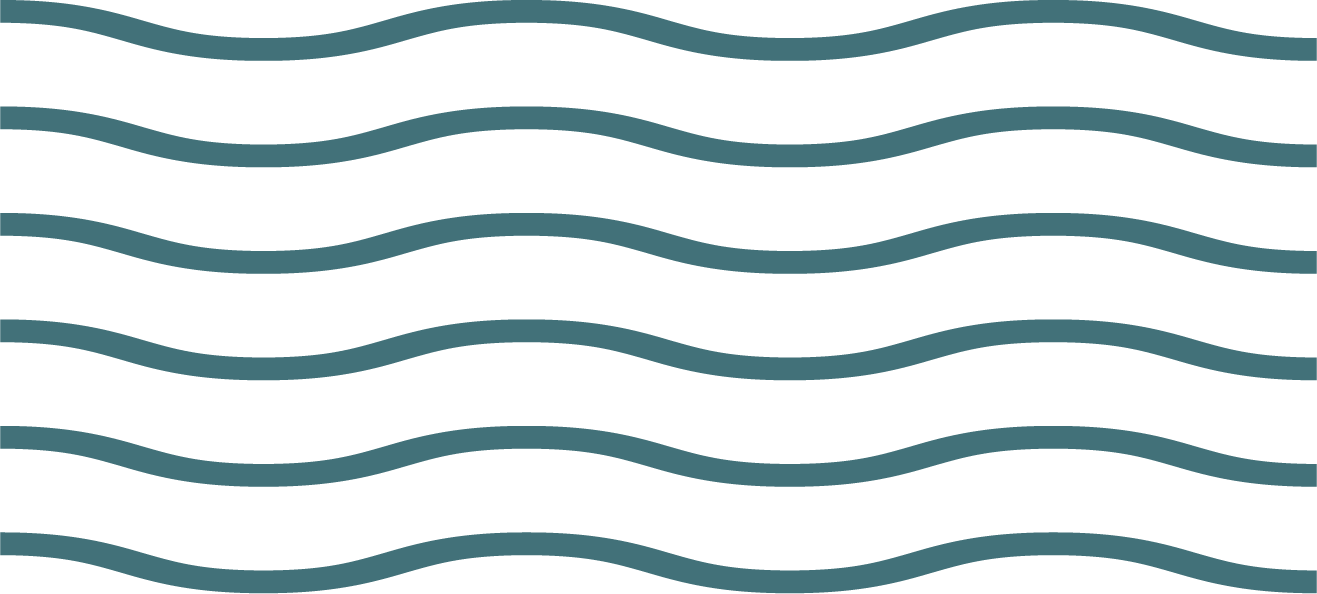Blue wavy lines on a white background.