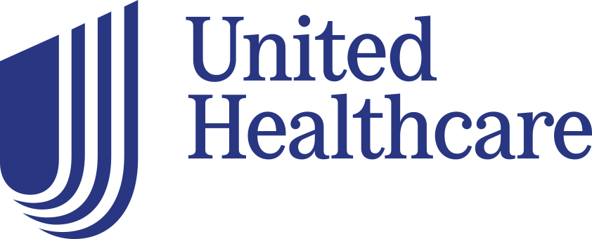 Logo of United Healthcare with stylized U-shaped design and the company name in blue text