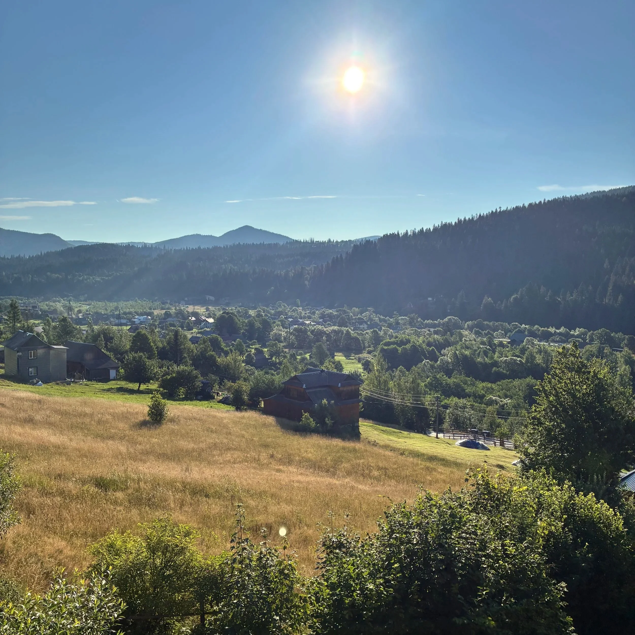 Taking a breather in the mountains of Ukraine