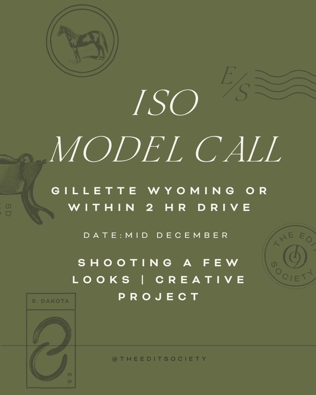 Model Call✨: let&rsquo;s get CREATIVE. Dying to bring a luxury equestrian shoot to life in next few weeks! If you can supply the wardrobe I can supply the Horse and Tack if necessary. 

Location: Gillette Wyoming or Surrounding Area 
Looks: as many a