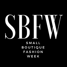 Logo for Small Boutique Fashion Week (SBFW) with white text on a black background