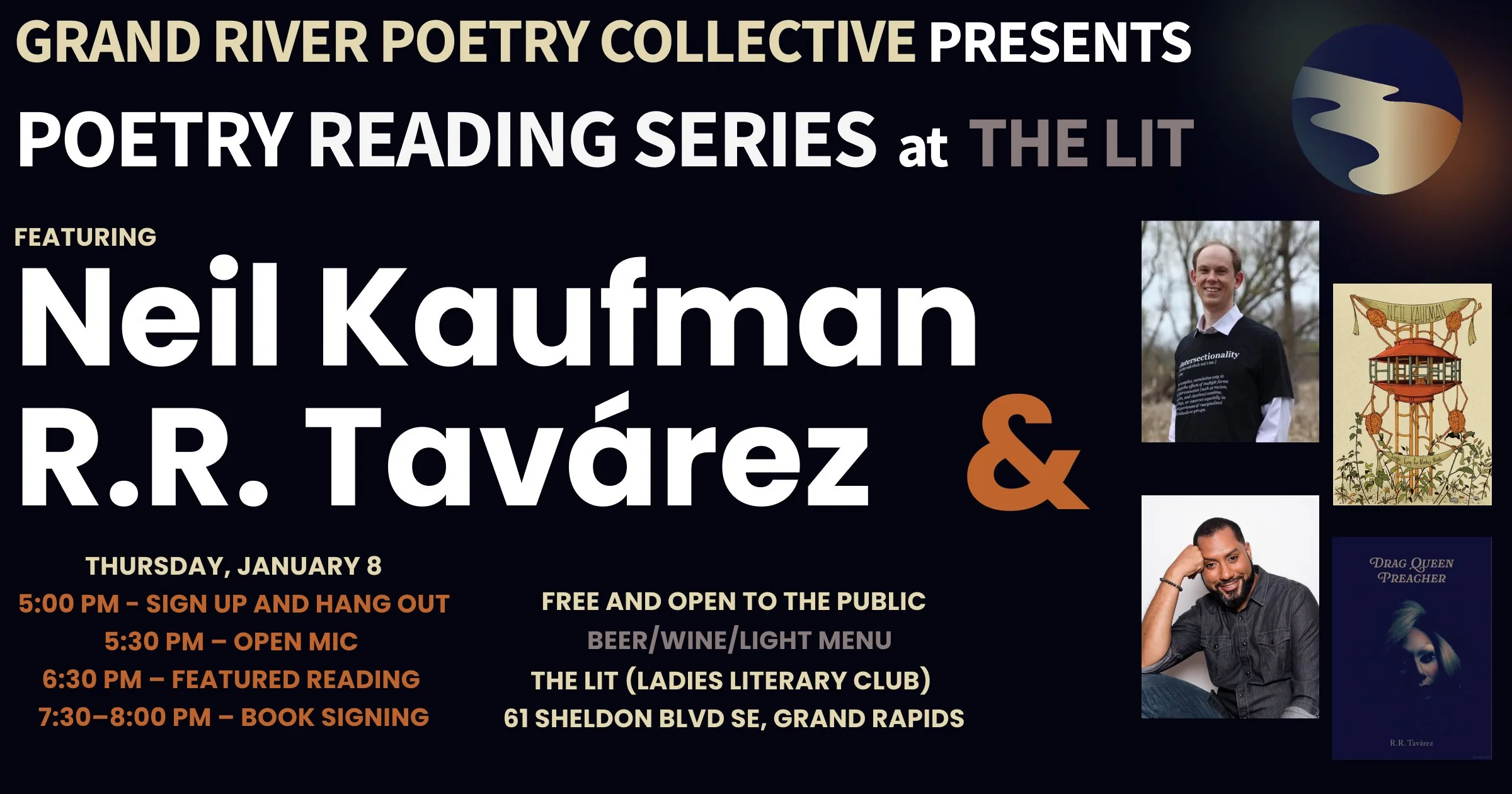 Neil Kaufman &  R.R. Tavárez at The Lit January 8, 2026
