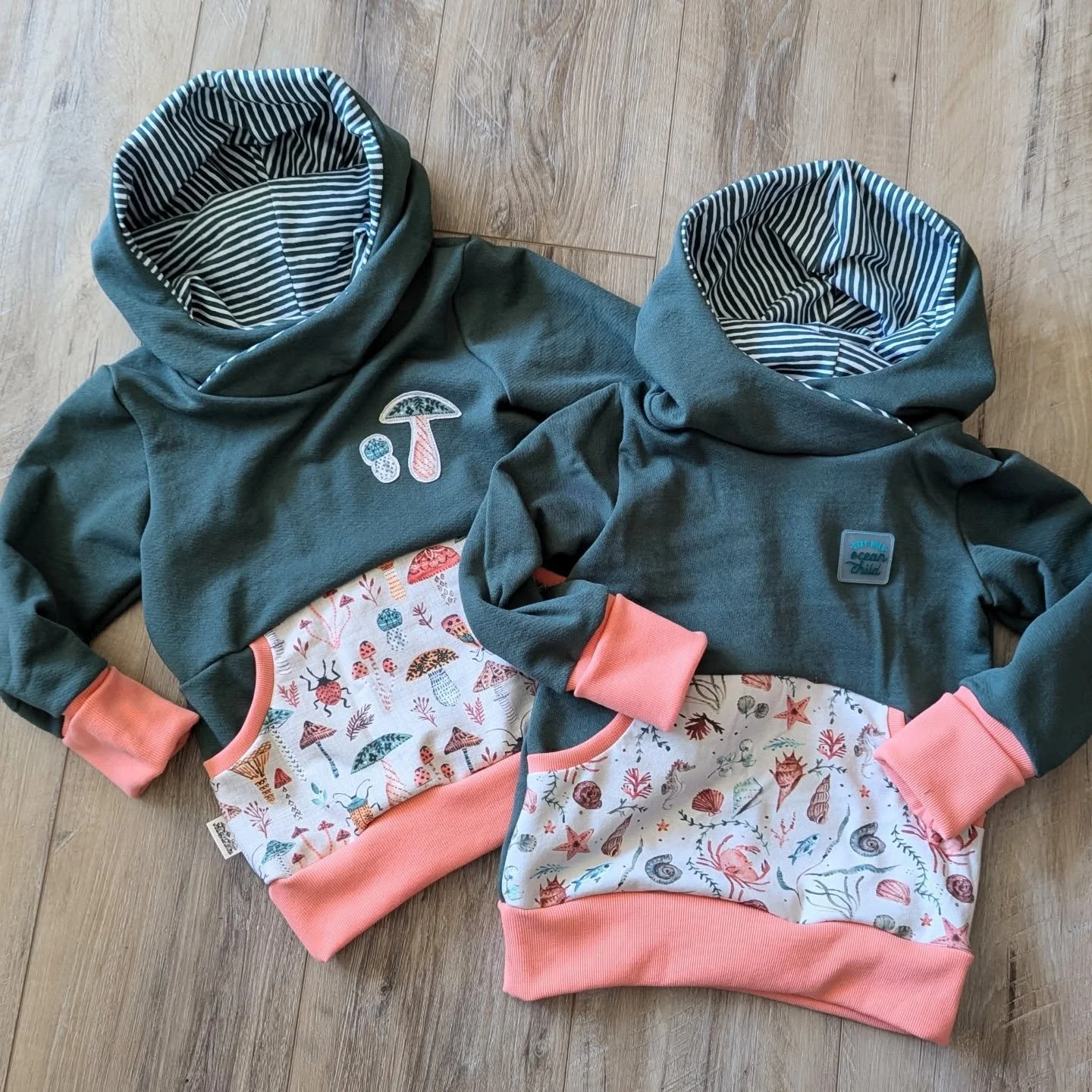 Got a forest explorer? Or maybe a wild ocean child? They both need a good Grow With Me hoodie for all their adventures! Grow With Me clothing is designed to last 2-3 times longer than typical clothing. Sleeves &quot;grow&quot; with children, so you d