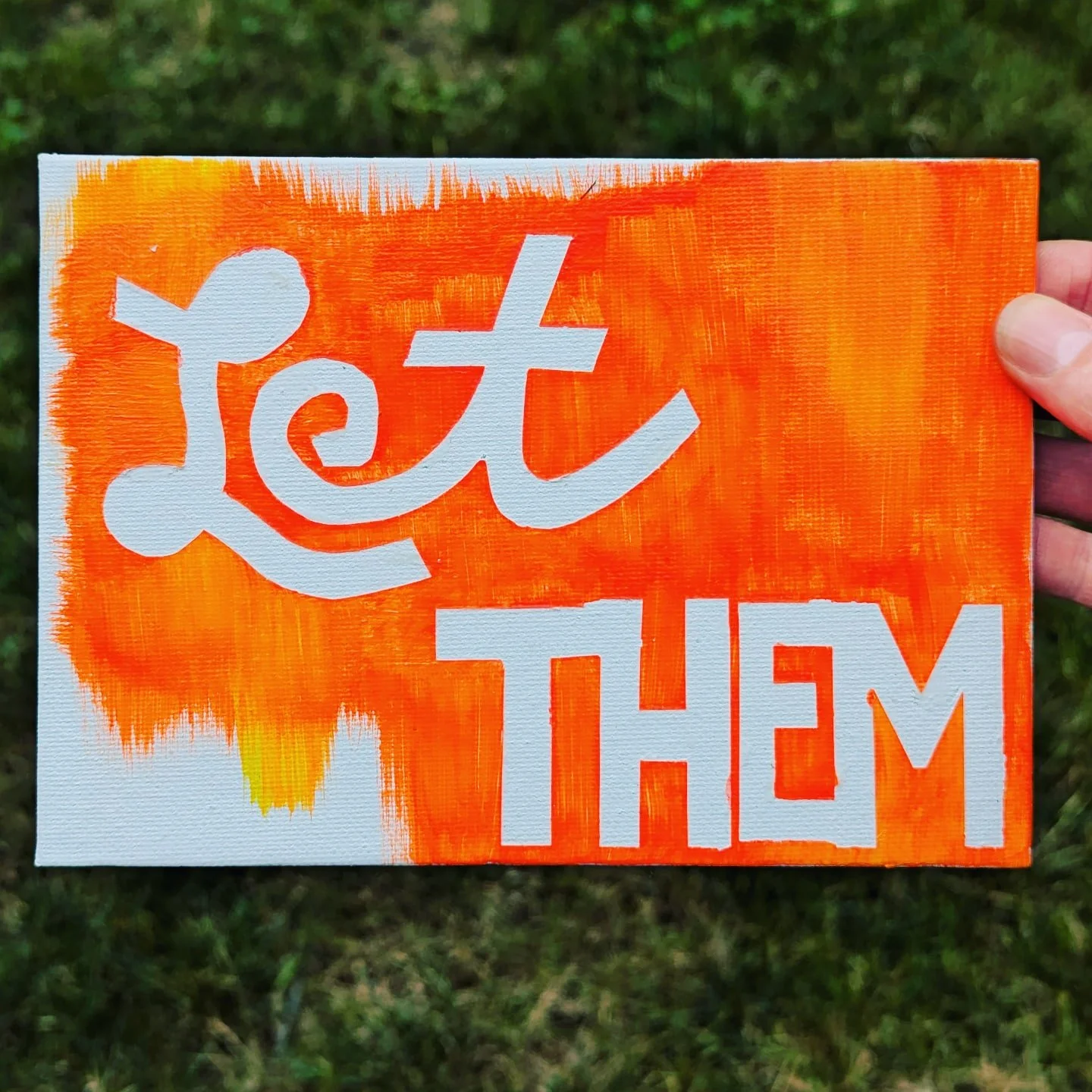 I lead a class called Discover Your Inner Artist at @wayneartscenter and the first class of this session was last night.🎉 Inspired by the cut letters of @lynn_giunta and a bit of @britchida, these words are from @melrobbins and the @letthemtheory.🧡