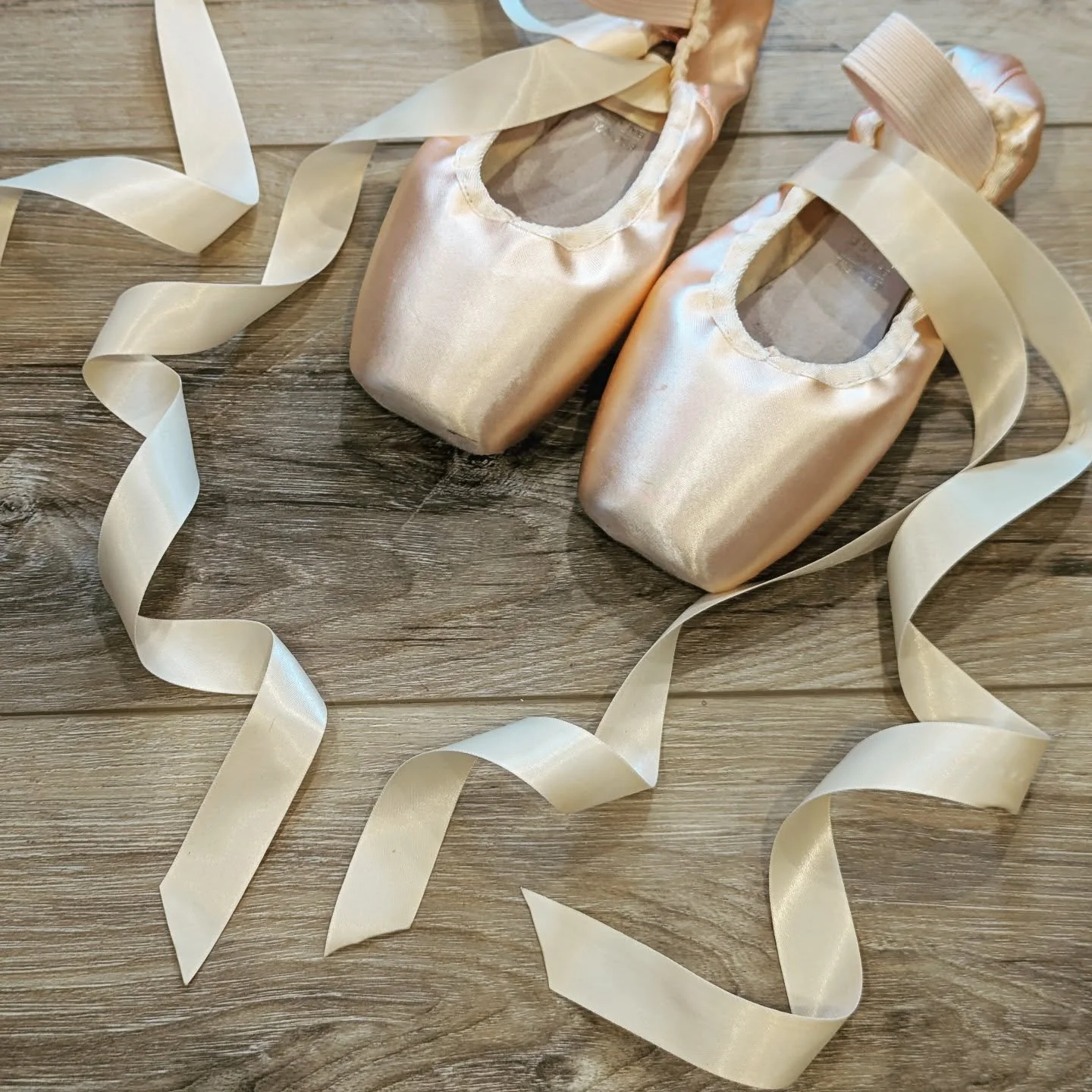 I don't have a pointe dancer, but last year I learned from one of the local ballet schools all about them. Pointe shoes come with no elastic or ribbons attached, and each dancer attaches them to fit their own feet and cuts them to the length they nee