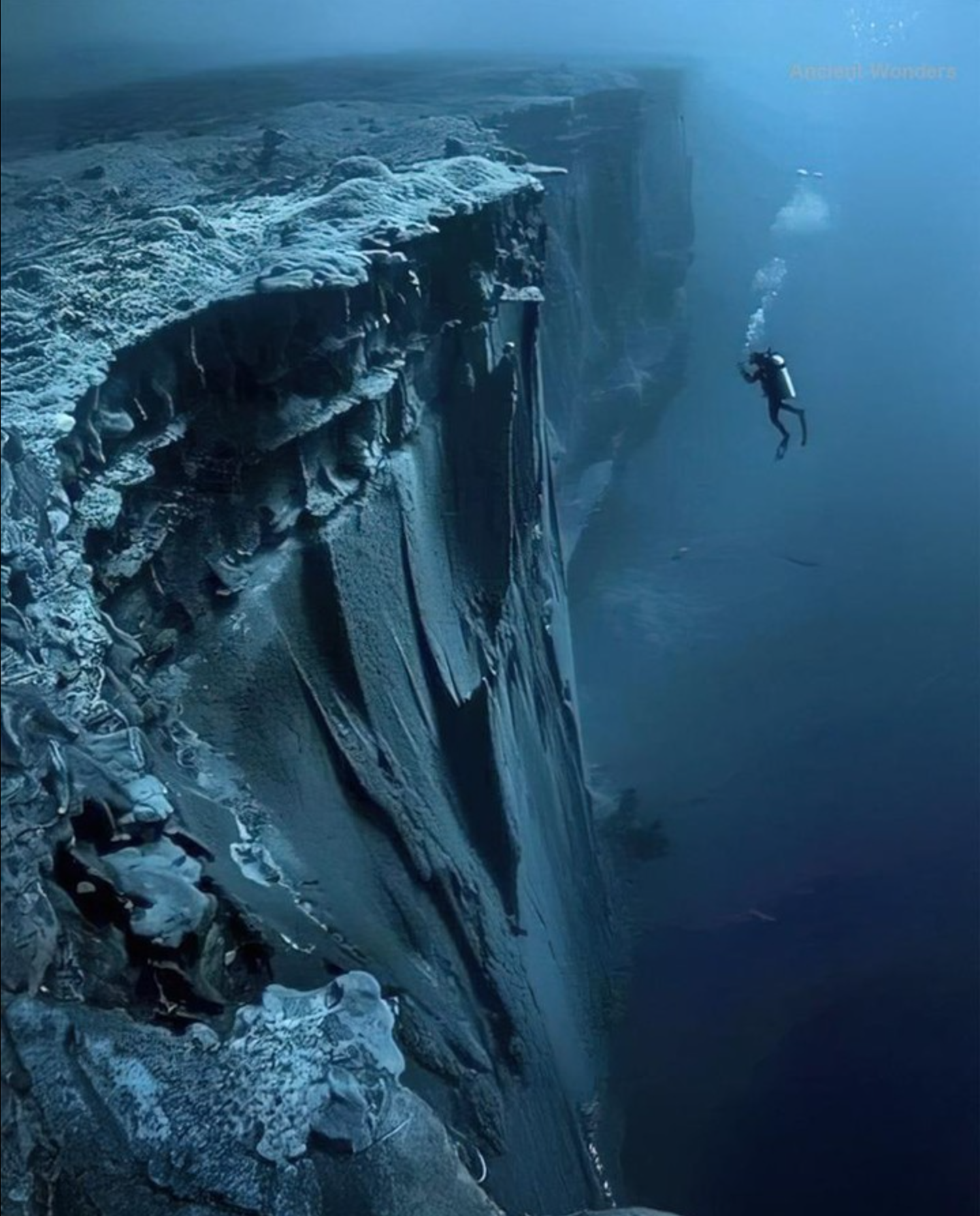 National Geographic image of the Deep Seabed, the ocean region deeper than 6,000 feet.
