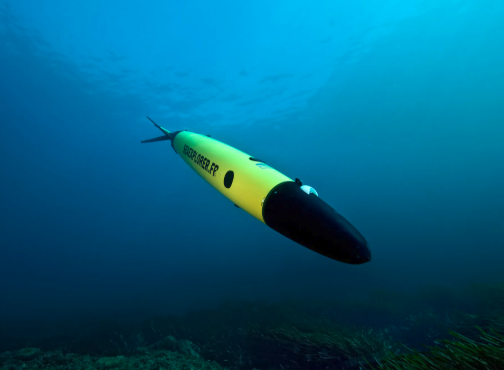 Autonomous undersea vehicles, created for data collection, are manufactured and developed by our partners Bedrock Ocean (Richmond, Ca.) and also by Alameda-based DOER.