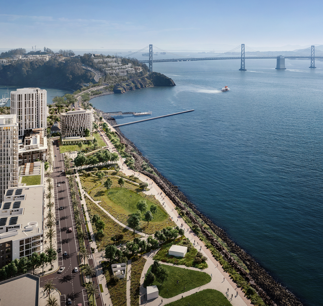 Another location on the Bay undergoing an extreme makeover, Treasure Island is the site of a bold plan, turning the island into "a world-class city-within-a-city." Ferry service and an established Marina are integral to this vision.
