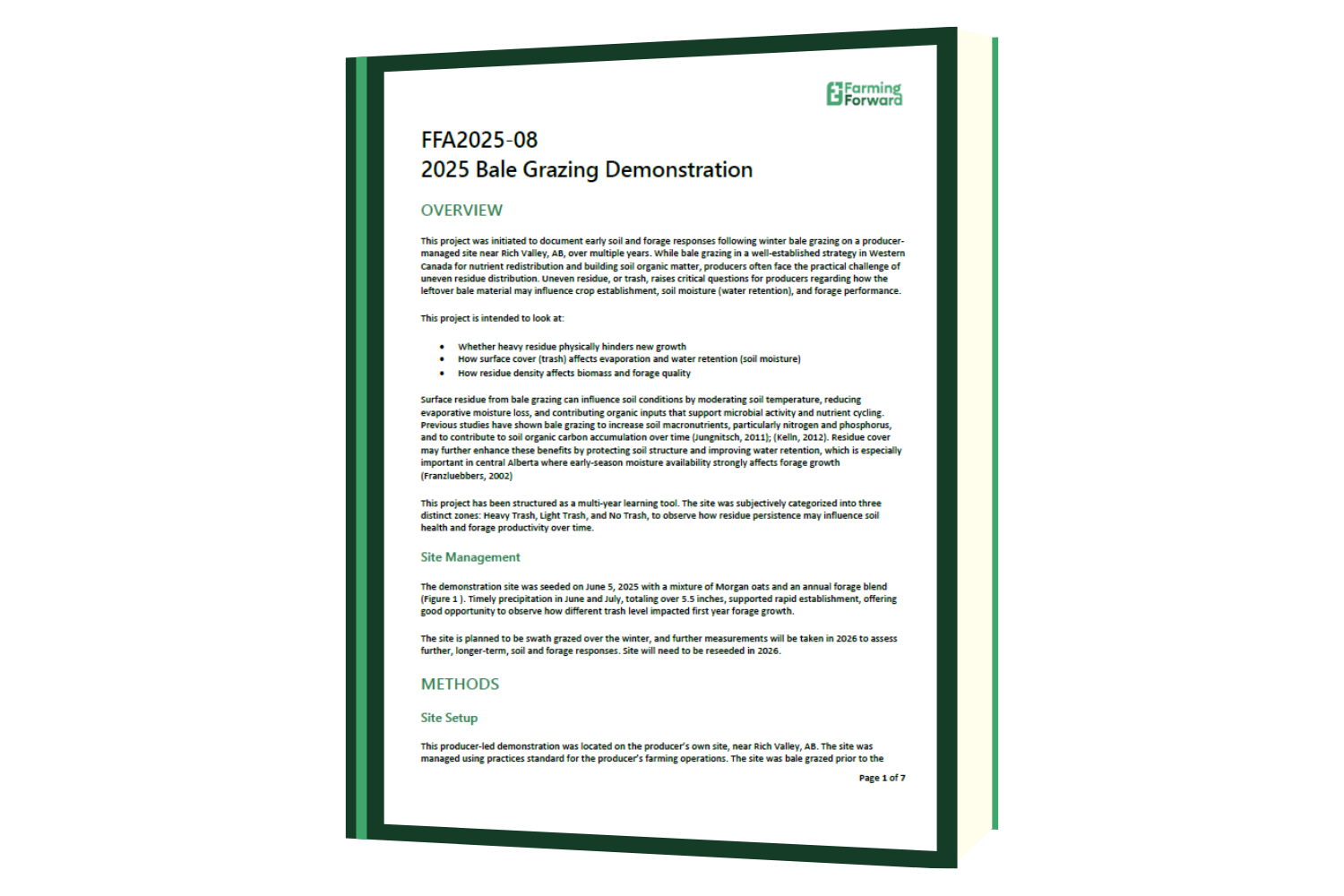 2025 Bale Grazing Demonstration Report