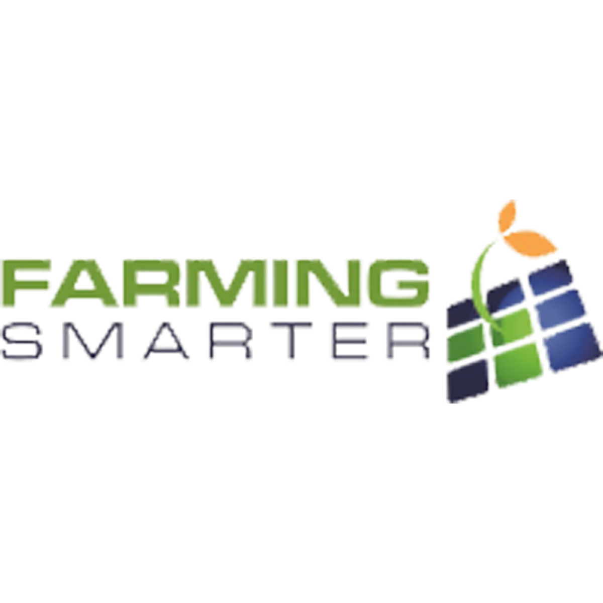 Logo for Farming Smarter with a stylized green plant growing from the letter 'I' in 'Farming.'