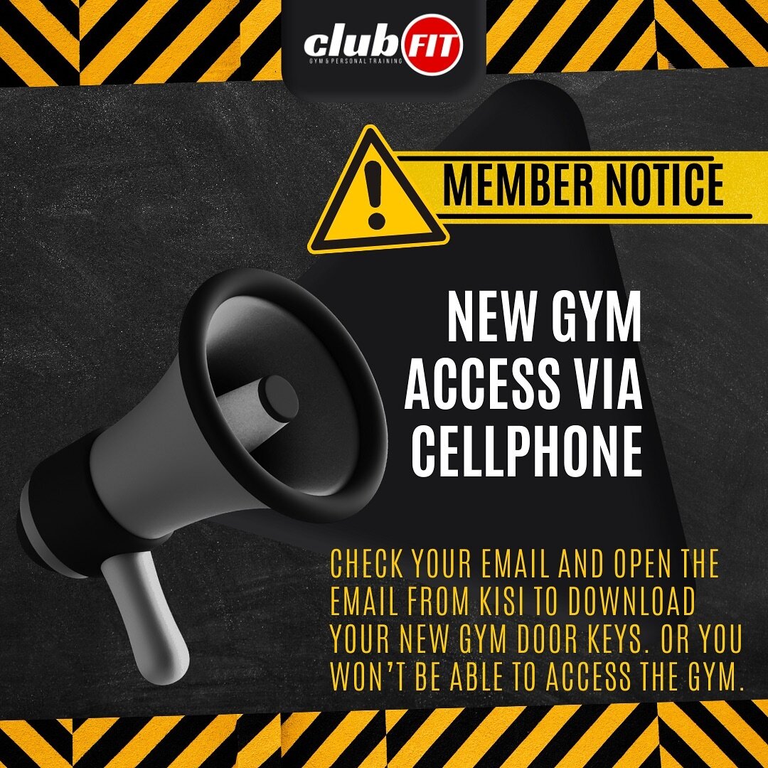 🚨 Current gym members ‼️ 

check your email for an email from KISI with instructions on how to download your keys to the gym. We will no longer be using the white credit key cards and are changing to an app where each person will have access from th