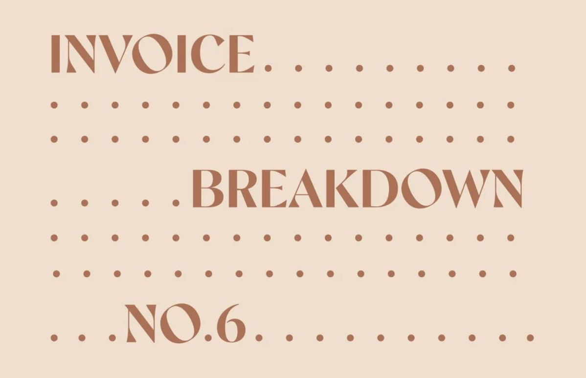 Invoice Breakdown #6