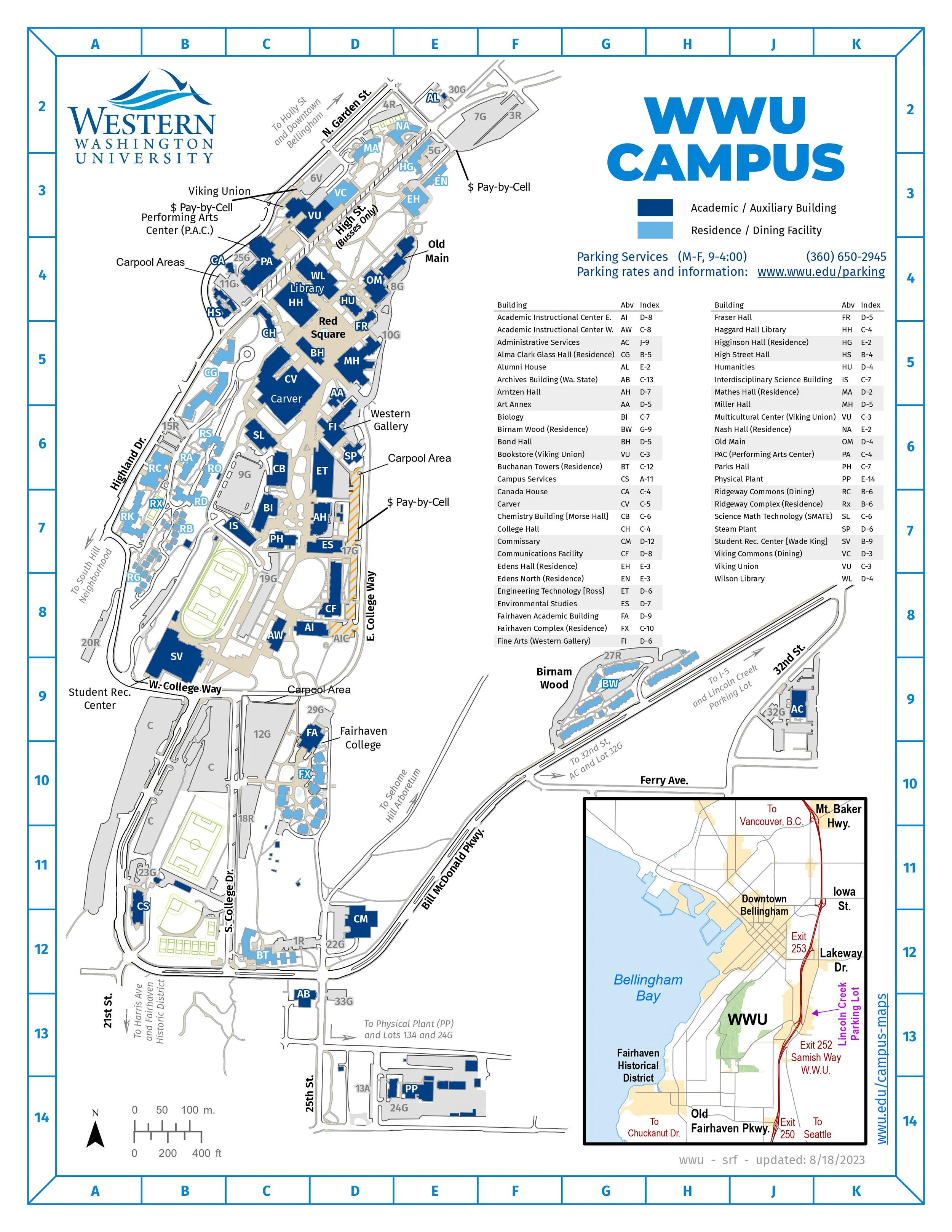 WWU Campus Map, 2023