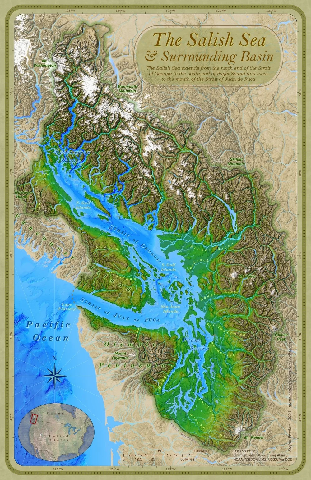 Salish Sea Stefan Freelan Cartography
