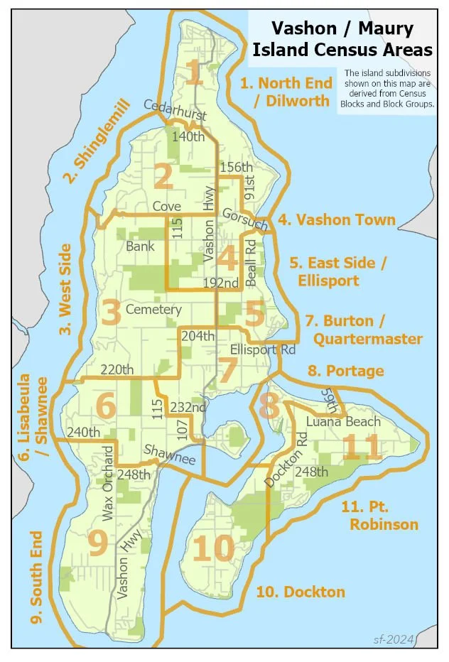 Vashon / Maury Island Census Areas, Stefan Freelan, 2024 *