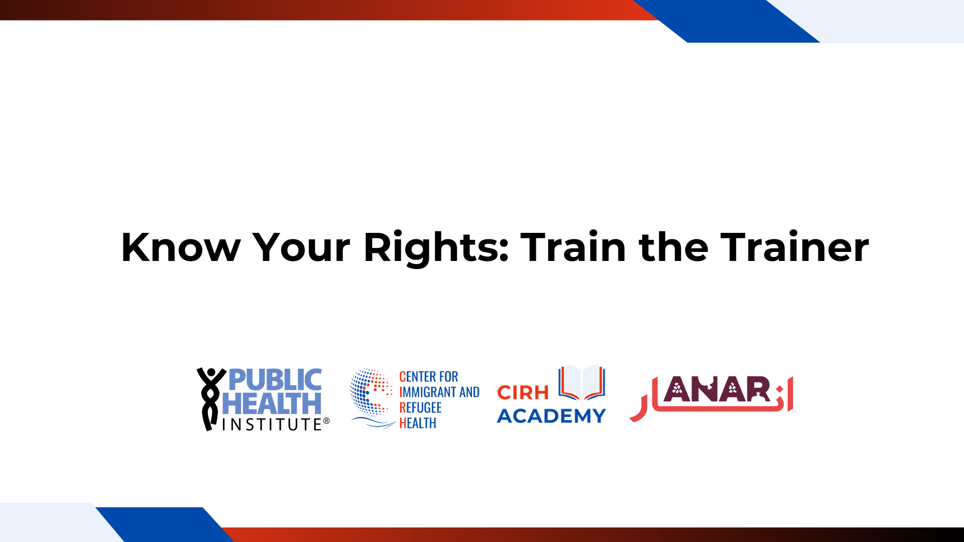 Webinar — News & Updates — Center for Immigrant and Refugee Health