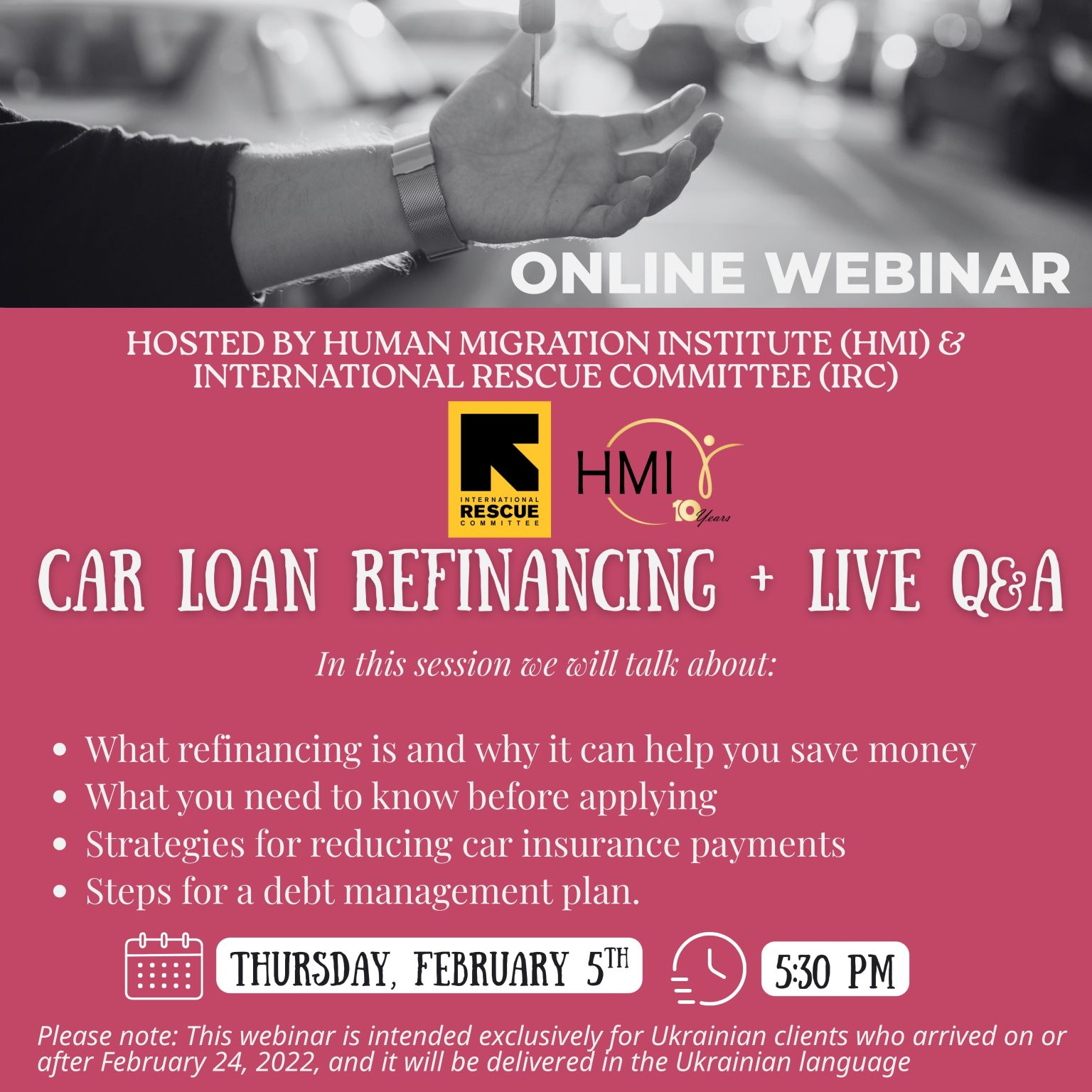 Webinar on Car Loan Refinancing in Ukrainian