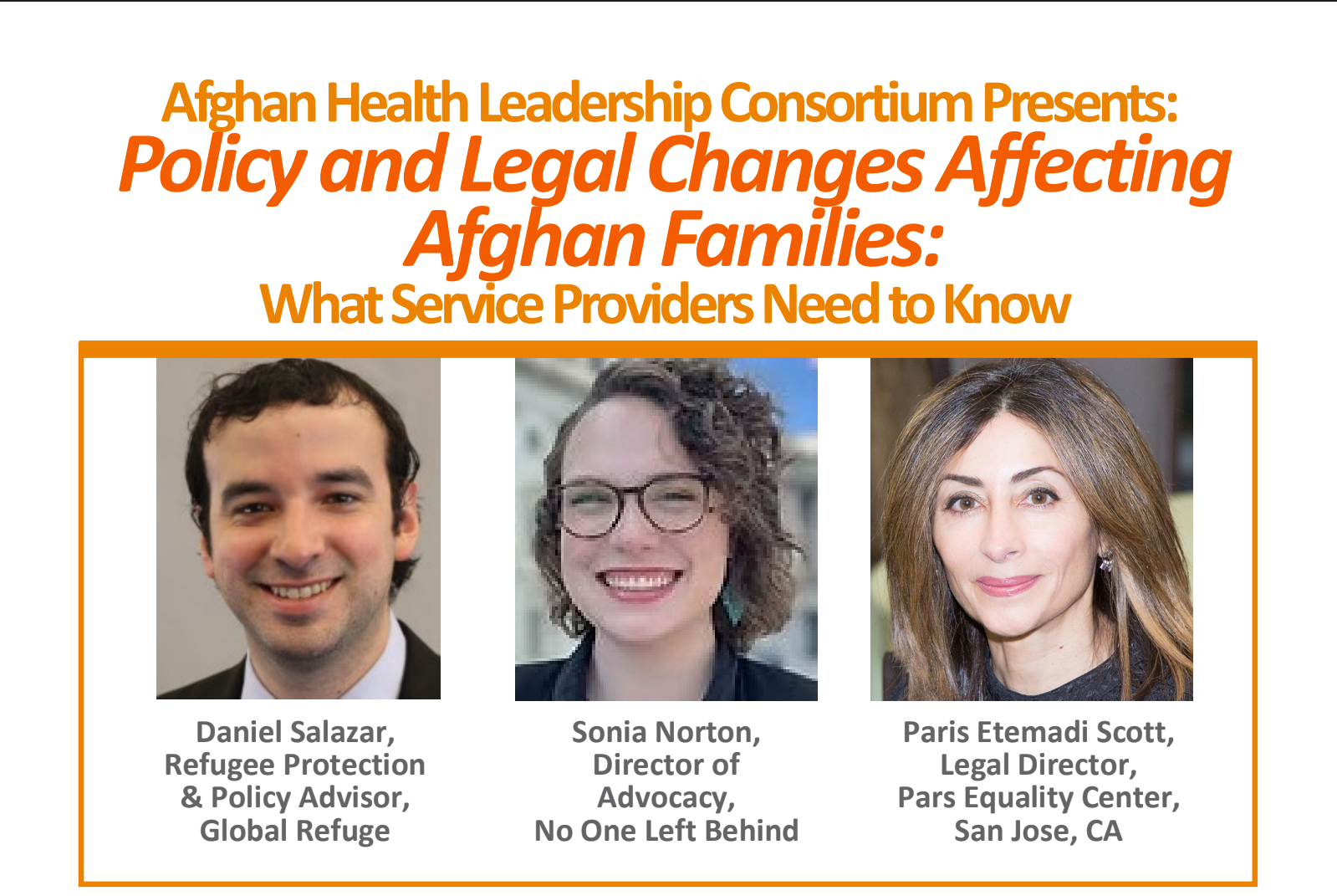 Policy and Legal Changes Affecting Afghan Families:&nbsp;What Service Providers Need to Know