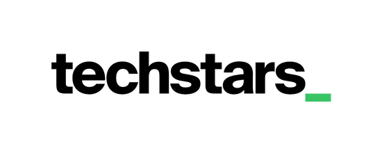 The text 'techstars' with a small green rectangle to the right.