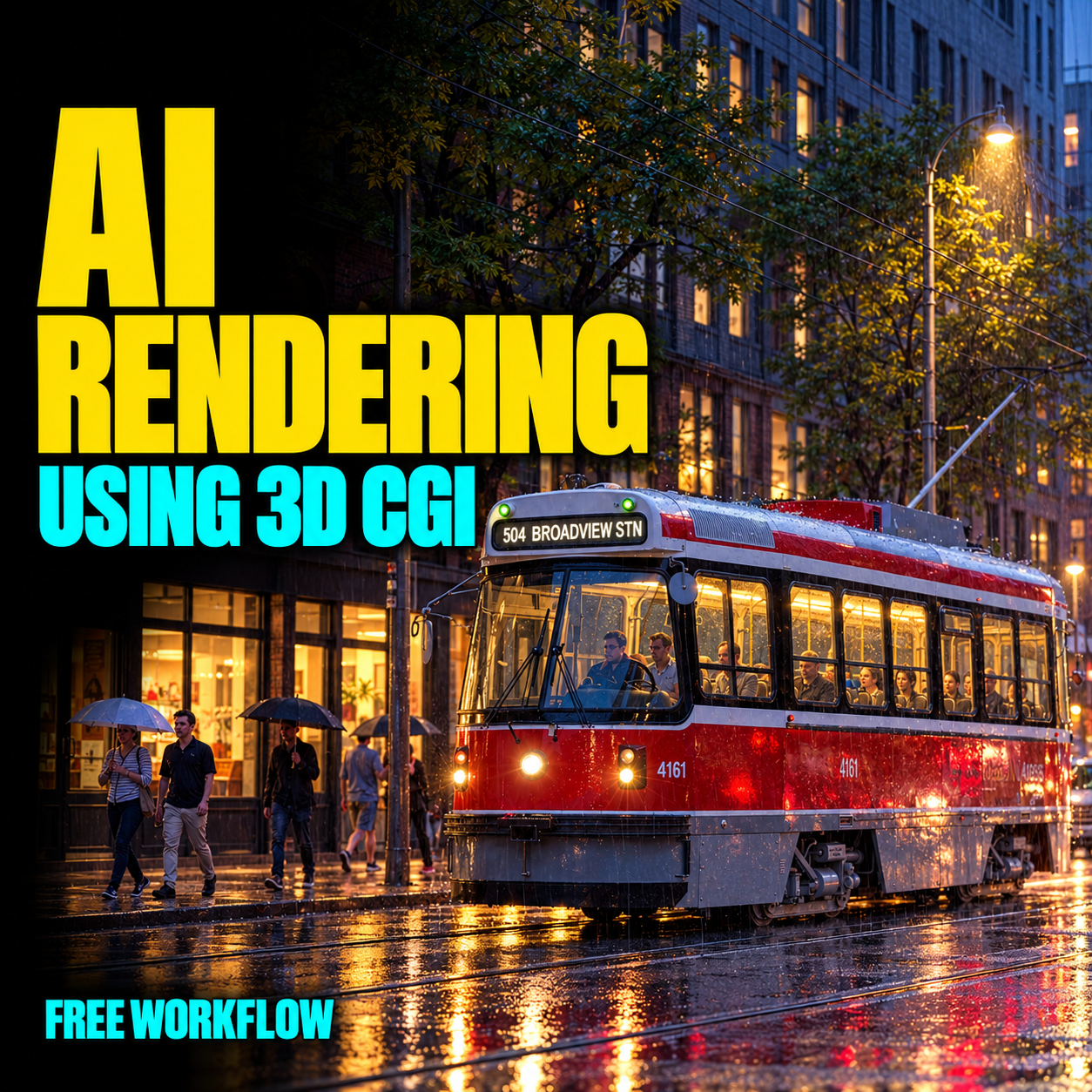 "AI Rendering" using 3D CGI