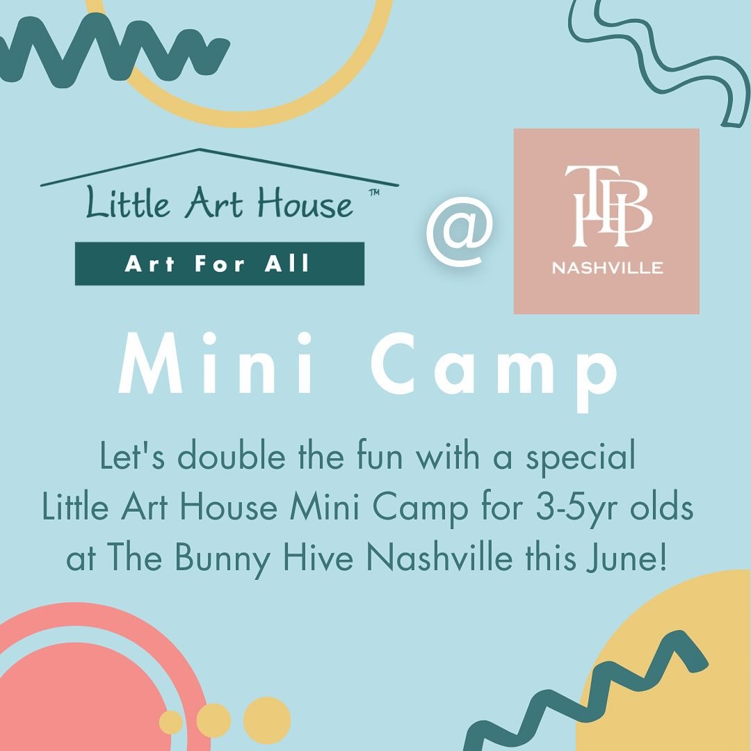 It&rsquo;s FRIDAY y&rsquo;all so let&rsquo;s celebrate with some BIG news! 🎉🐰🎨 We&rsquo;re joining up with our new neighbors @thebunnyhivenashville for some camps this June! We are so excited. It&rsquo;s going to be such a fabulous time! 
.
Sign u