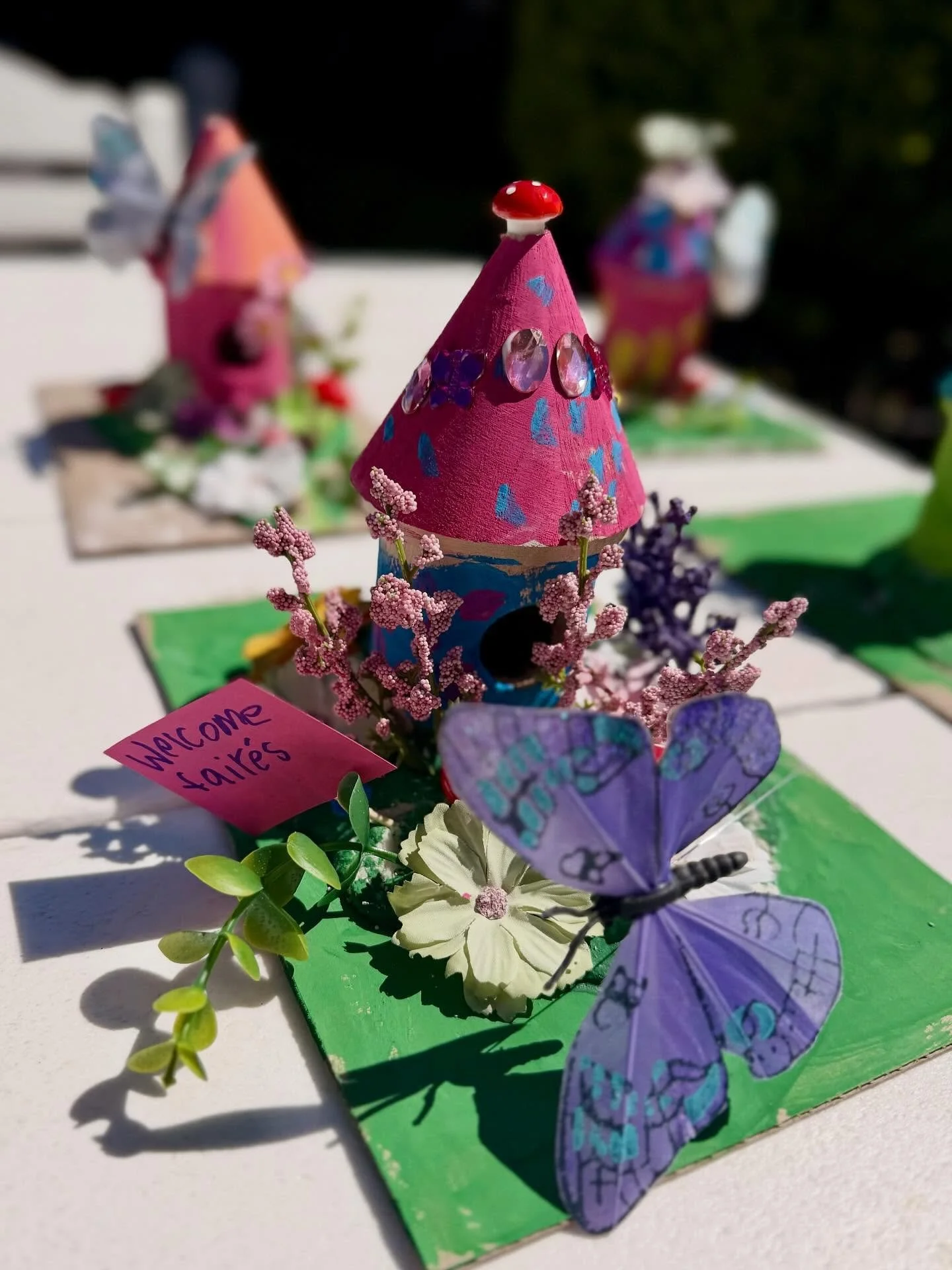 What a FUN weekend of building Fairy Houses to welcome Spring! We had some sections in our studio and one on-the-go and every single house turned out fabulous. We have some more Special Events on the books for April and May including a sweet Mother&r