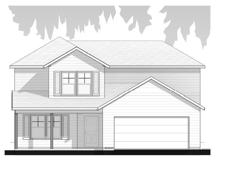 Floor plan of a residential upper level, showing four bedrooms, including an owner's bedroom, two bathrooms, an HVAC closet, hallway, and staircase. Dimensions and door placements are labeled throughout the layout.