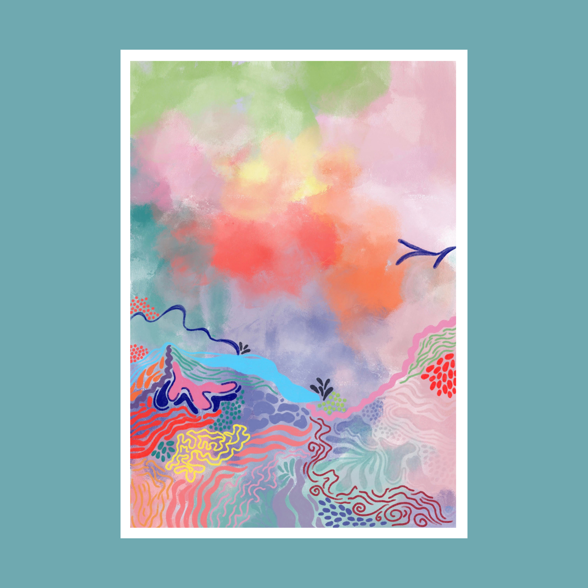 'Colours of the Heart' A4 print