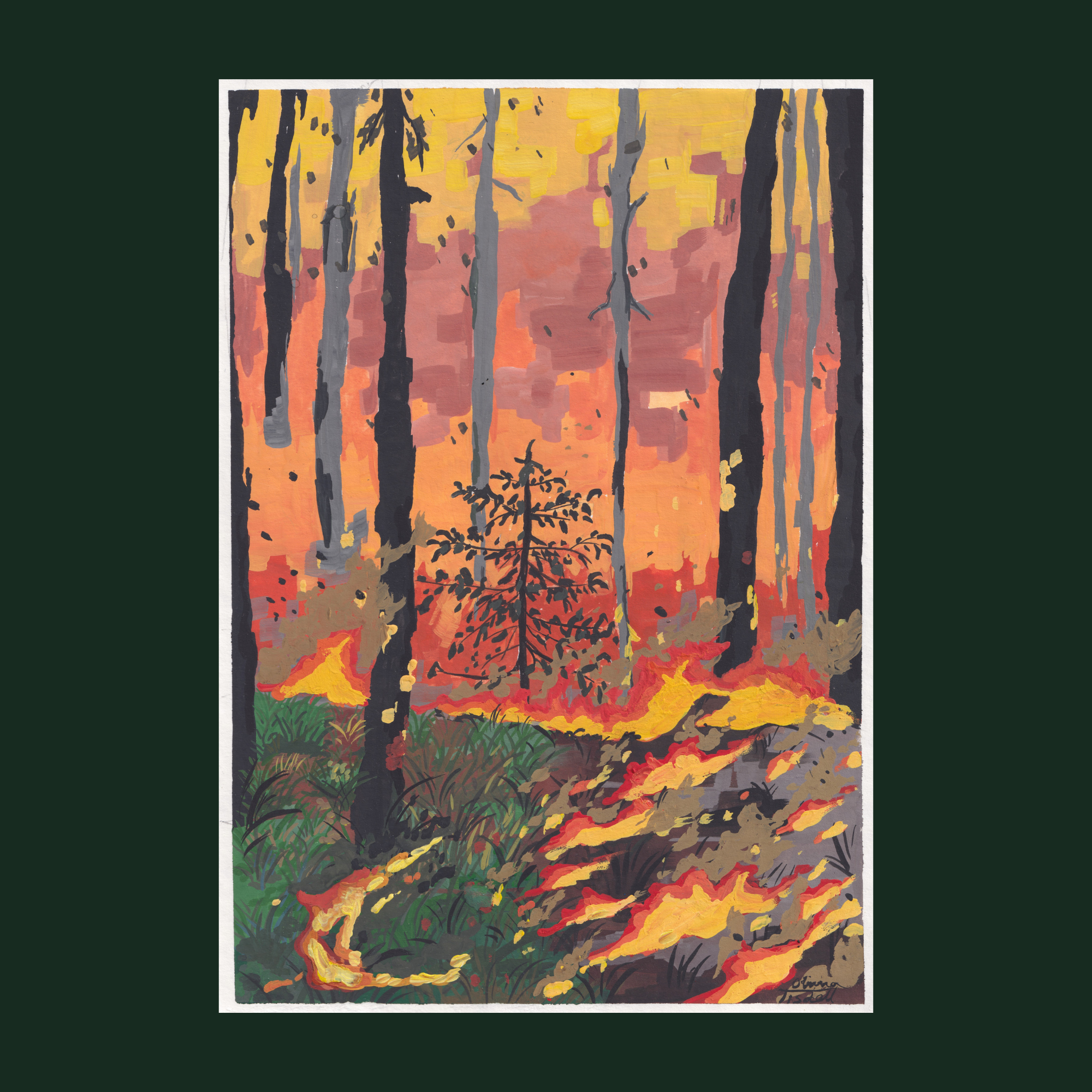 'Anguish Ablaze' Print