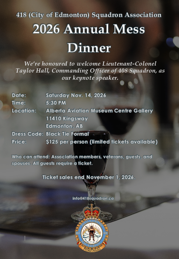 2026 418 Squadron Association Mess Dinner Ticket