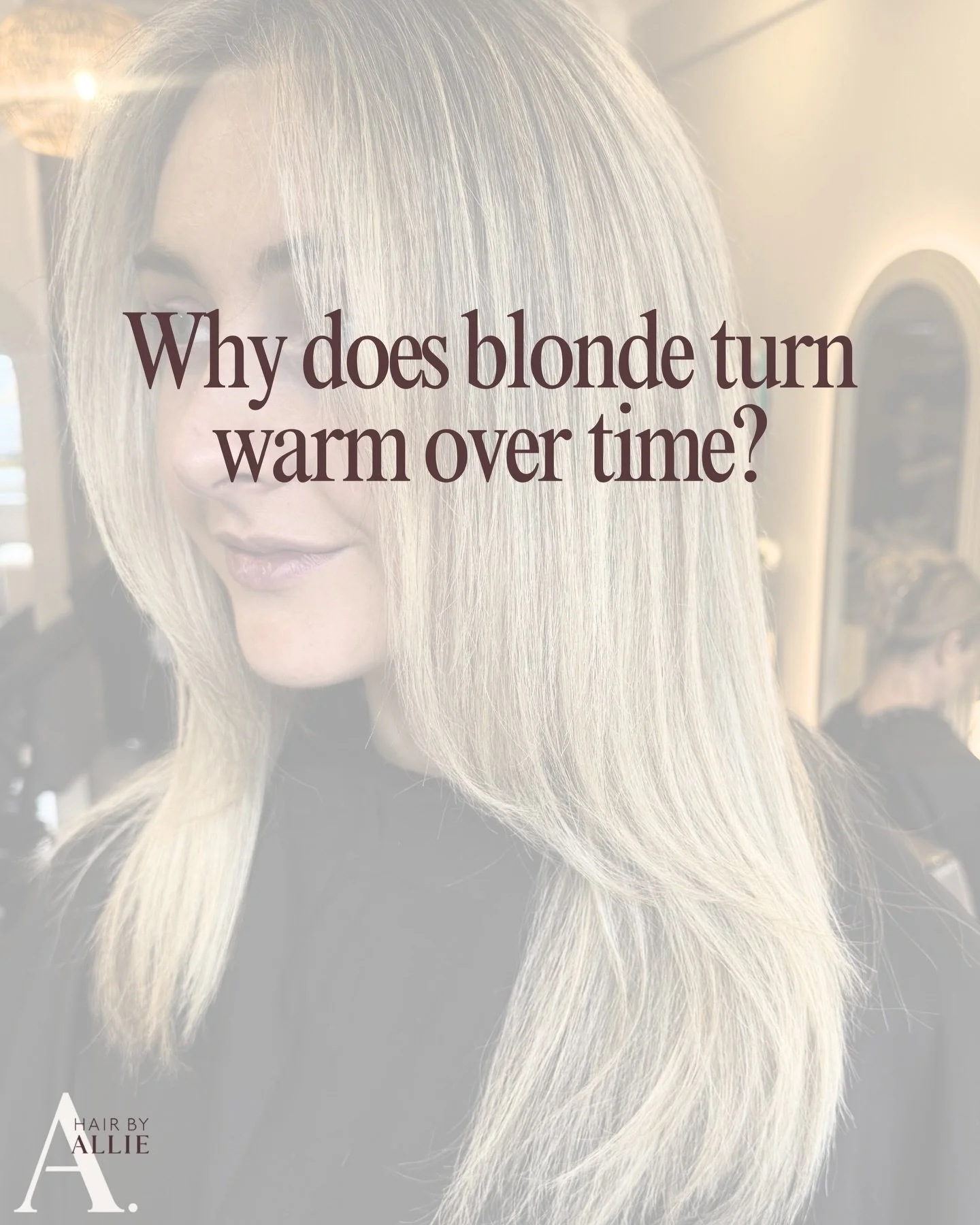 Little blonde reality we always tell our clients&hellip;

No matter how icy we go, your blonde will always go a bit warmer over time. It&rsquo;s just the natural pigment in your hair doing its thing 🤷🏼&zwj;♀️

That&rsquo;s why we always recommend l