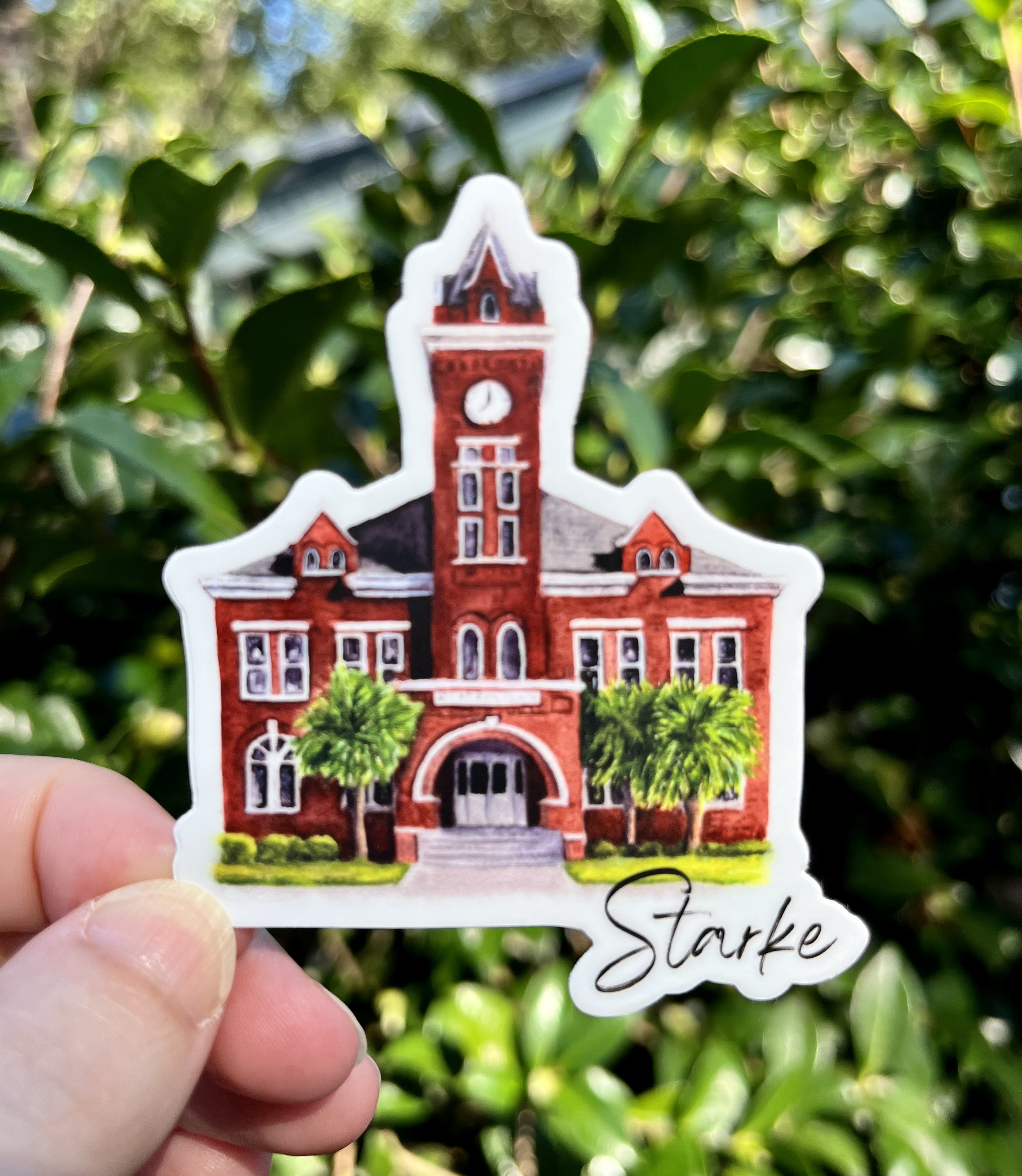 Original Bradford County Courthouse in Starke Florida Sticker — Julia's ...
