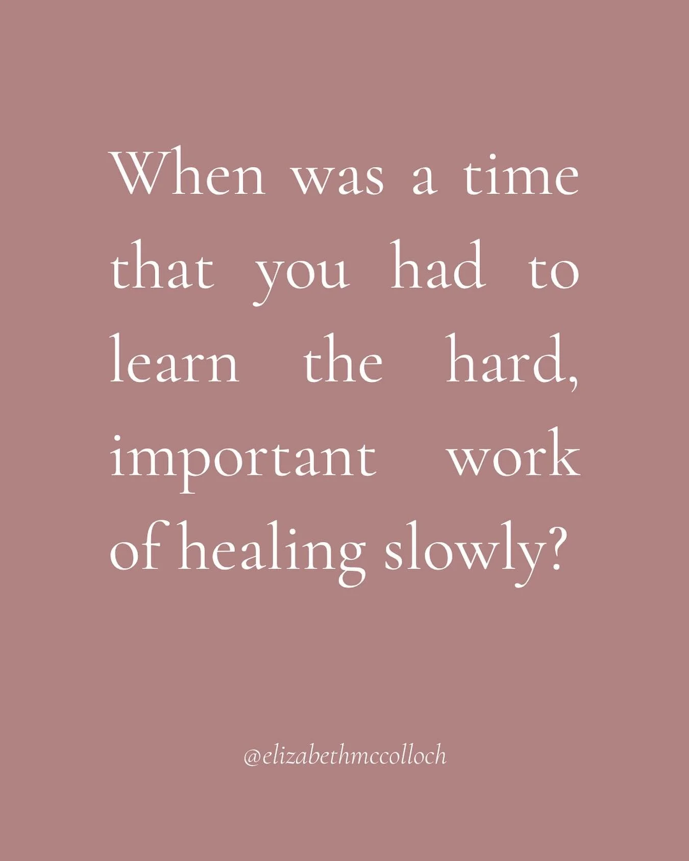 Share your answer in the comments!

#reflection #question #healing #slowhealing #patience #endurance